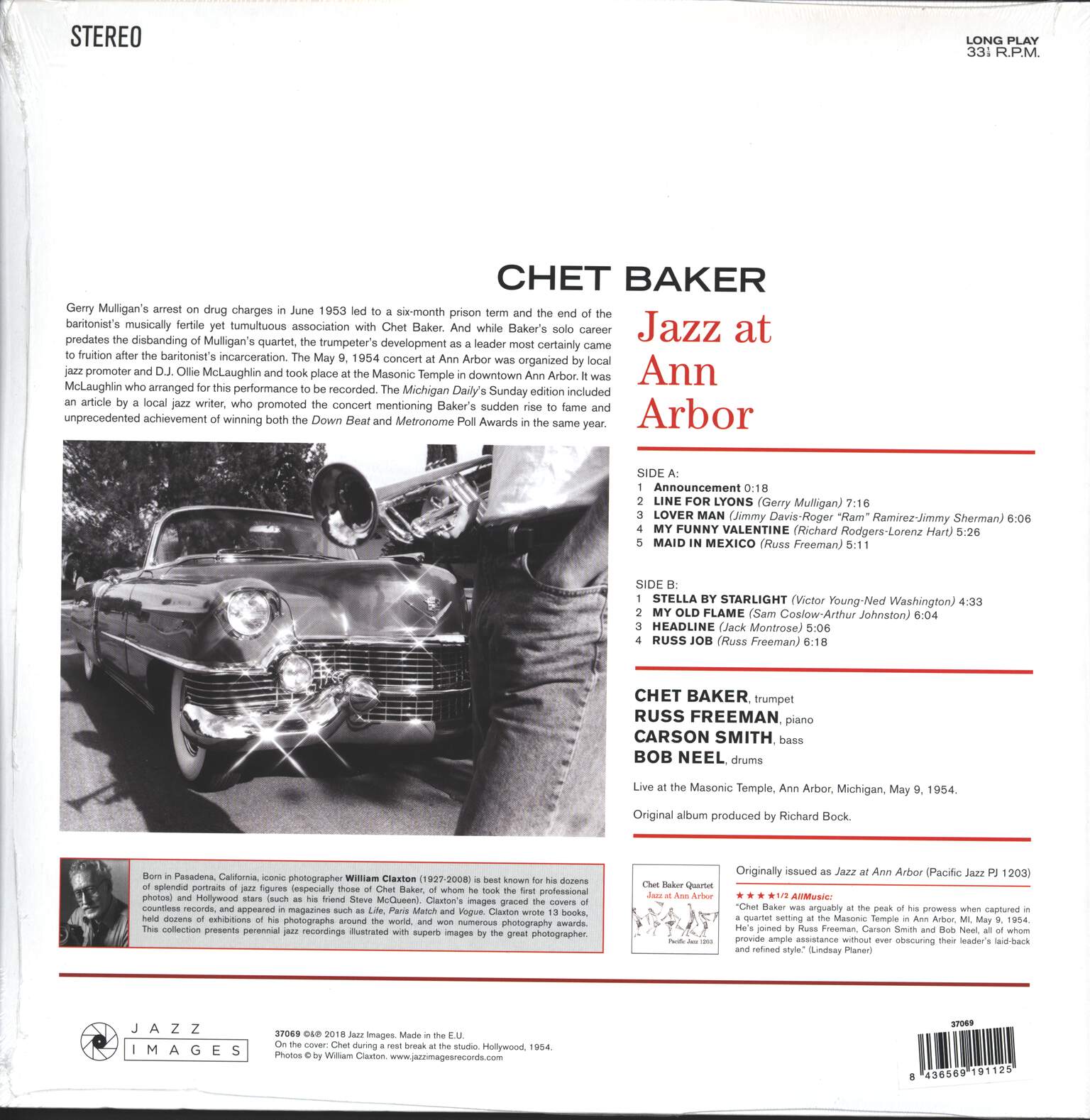 Chet Baker: Jazz at Ann Arbor, 1×LP (Vinyl)