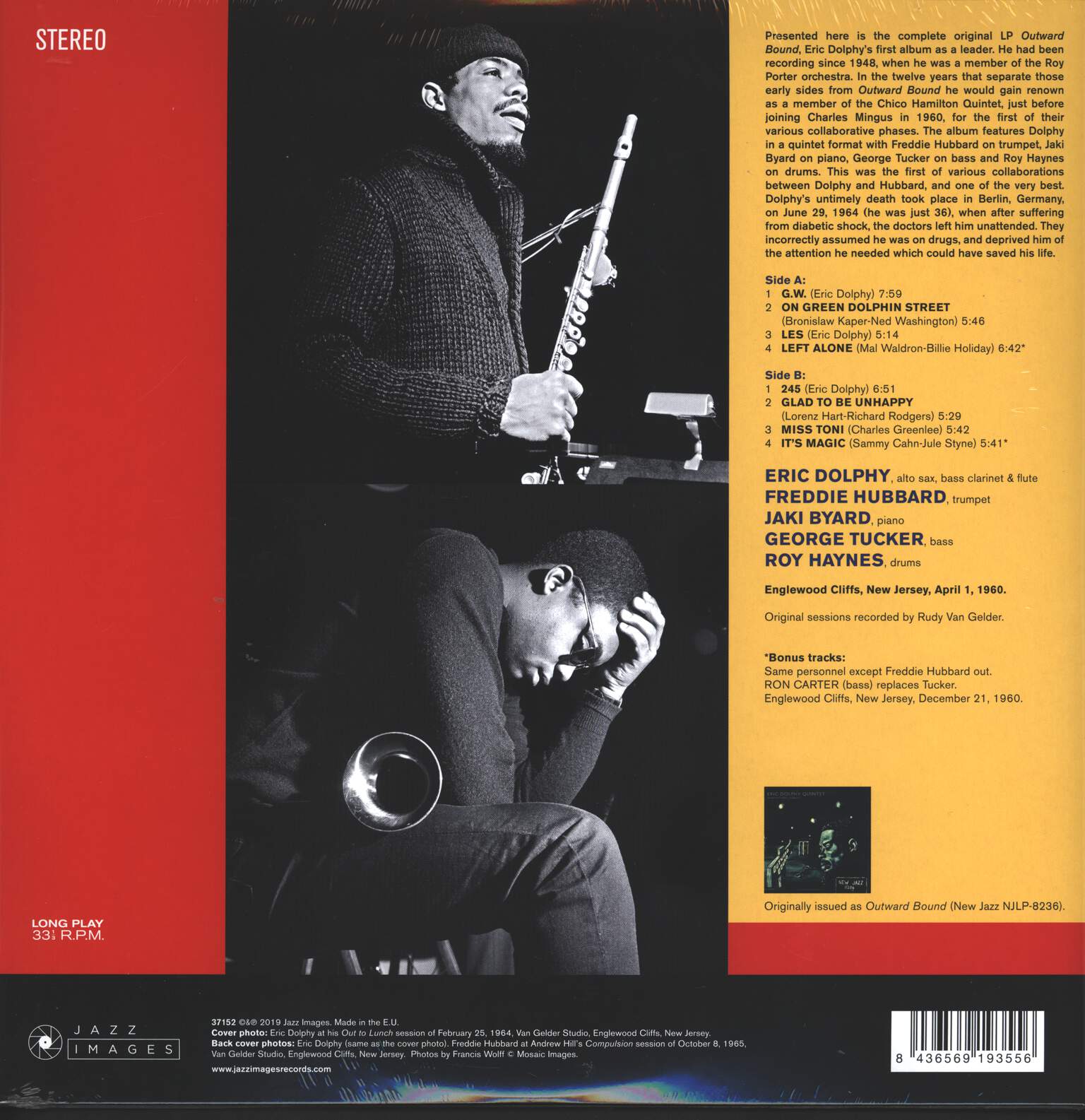 Eric Dolphy Quintet: Outward Bound, 1×LP (Vinyl)