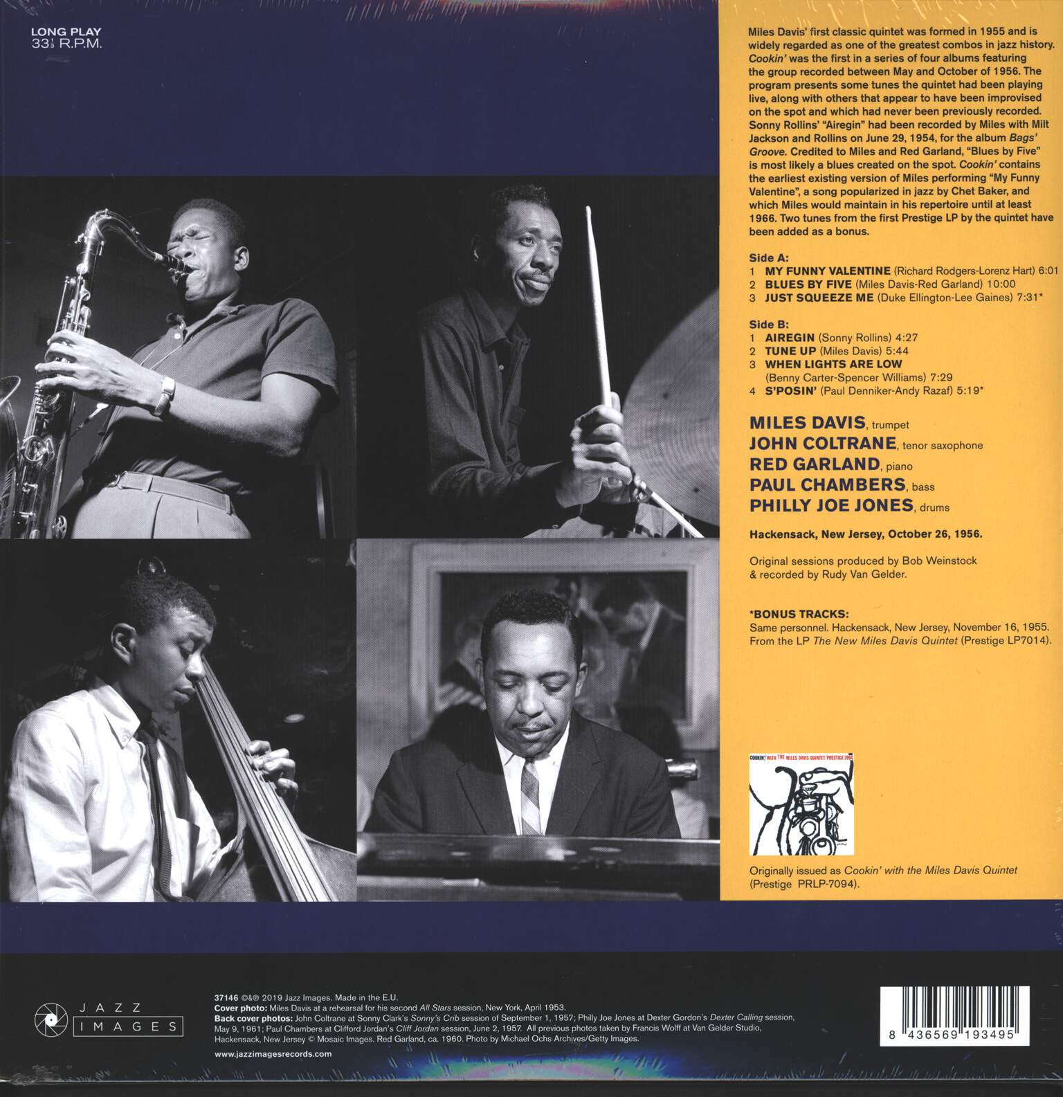The Miles Davis Quintet: Cookin' With The Miles Davis Quintet, 1×LP (Vinyl)