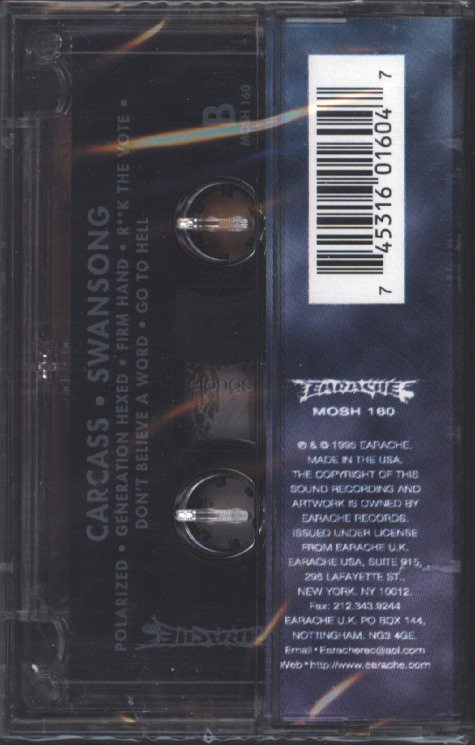 Carcass: Swansong, 1×Tape