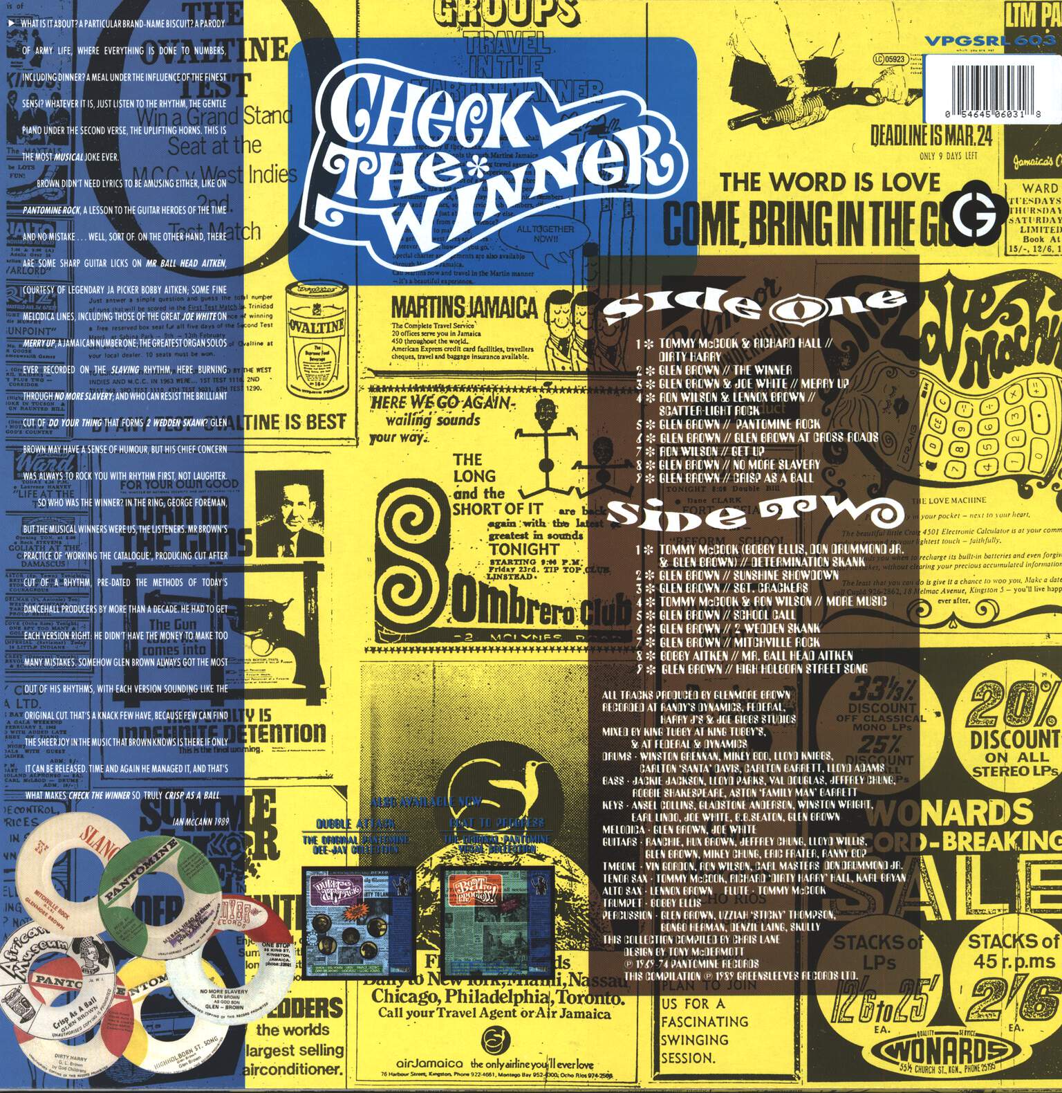 Glen Brown: Check The Winner (The Original Pantomine Instrumental Collection 1970-74), 1×LP (Vinyl)