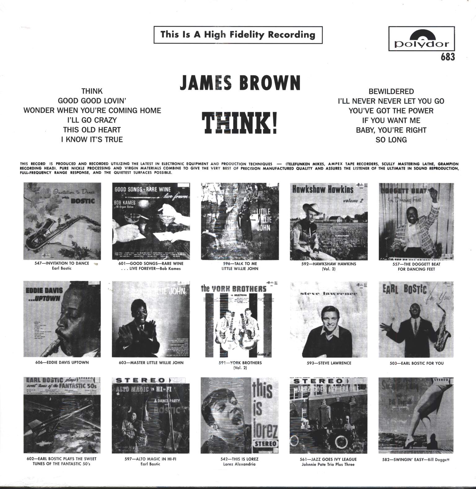 James Brown & The Famous Flames: Think!, 1×LP (Vinyl)