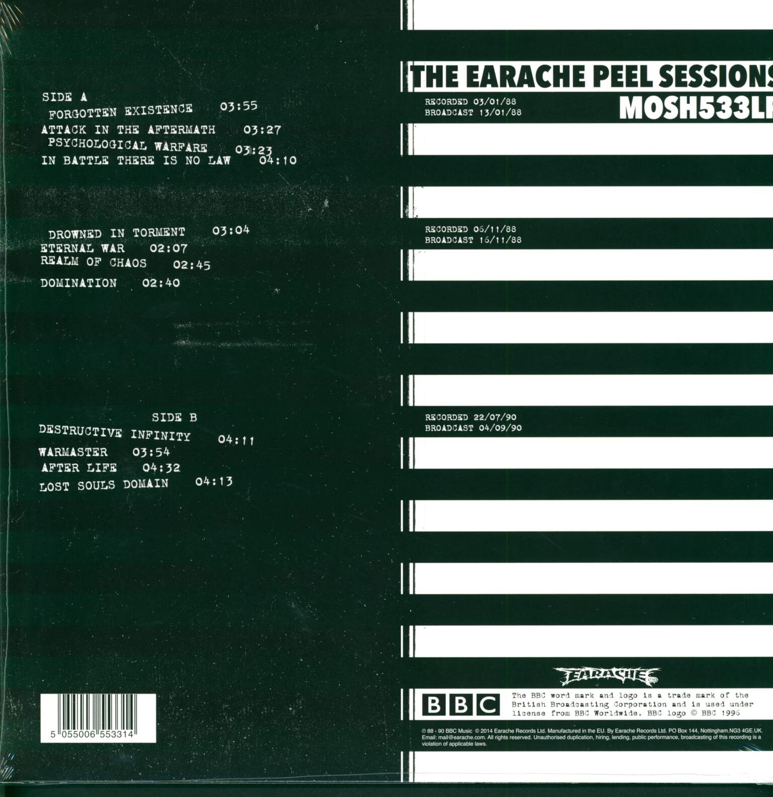 Bolt Thrower: Grind Madness At The BBC - The Earache Peel Sessions, 1×LP (Vinyl)