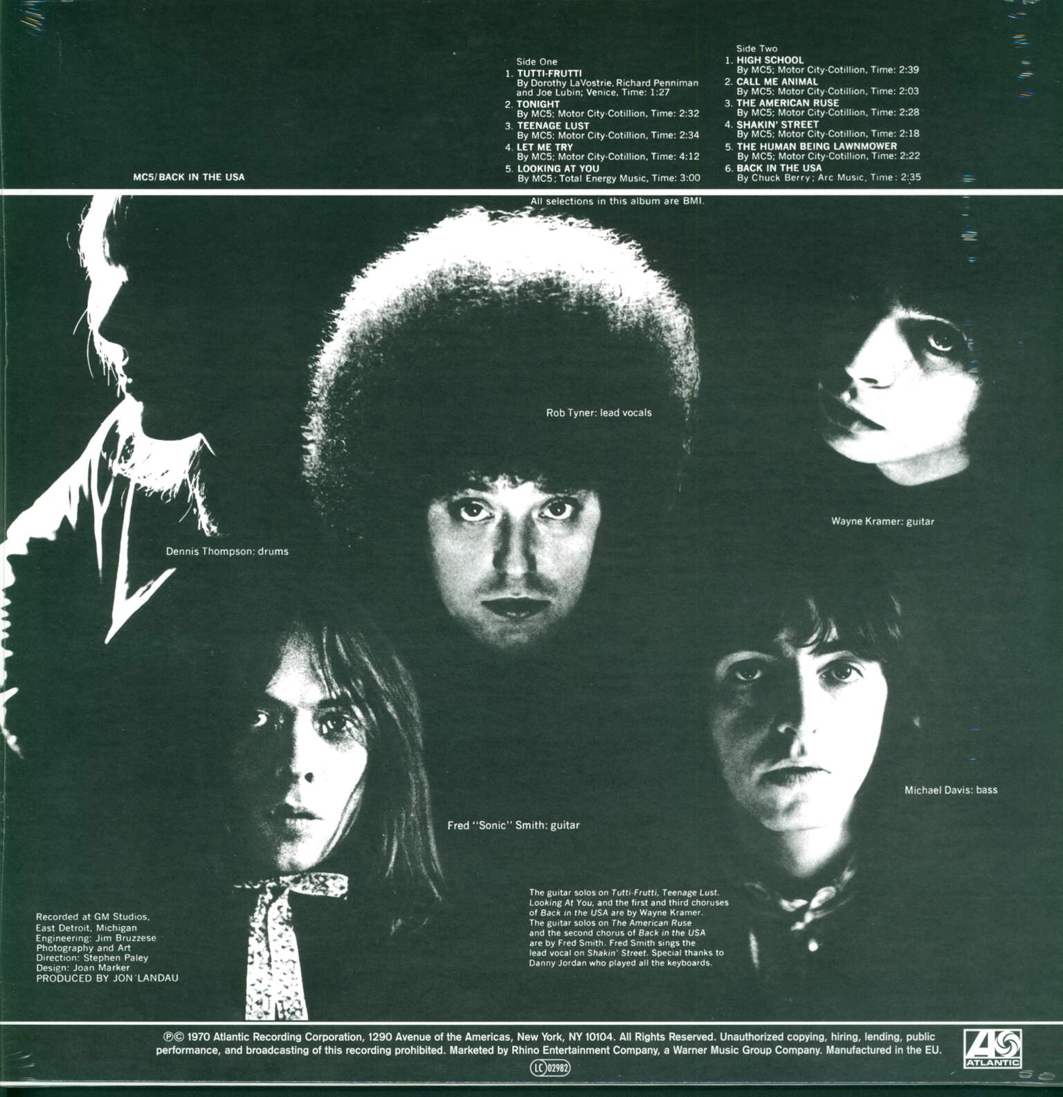 MC5: Back In The USA, 1×LP (Vinyl)