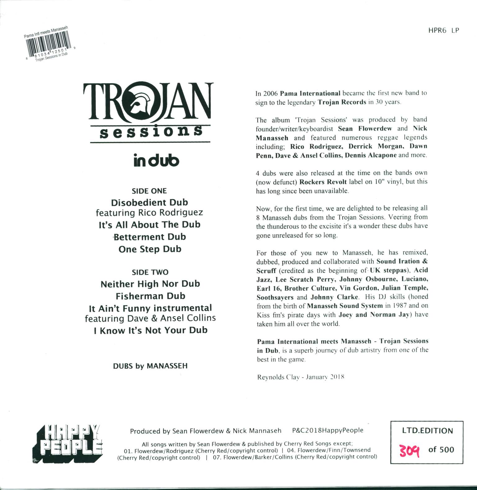 Pama International: Trojan Sessions In Dub, 1×LP (Vinyl)