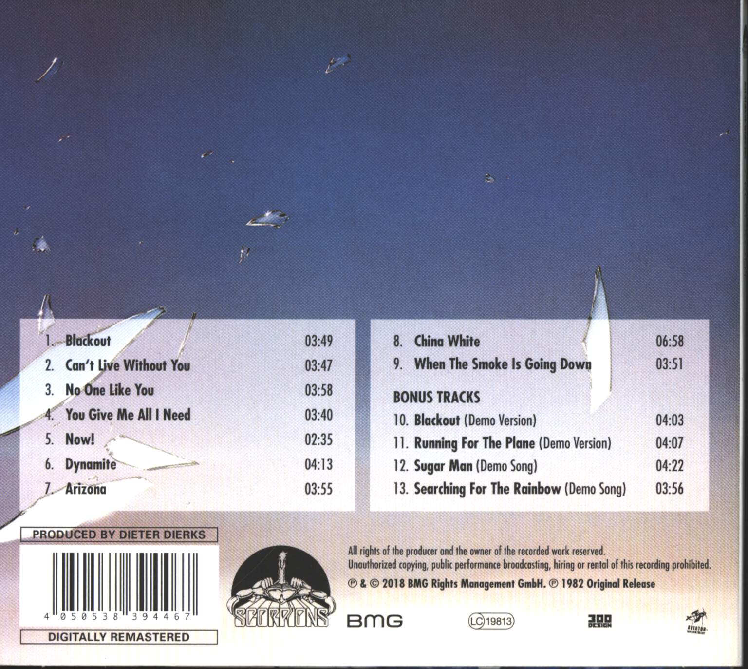 Scorpions: Blackout, 1×CD