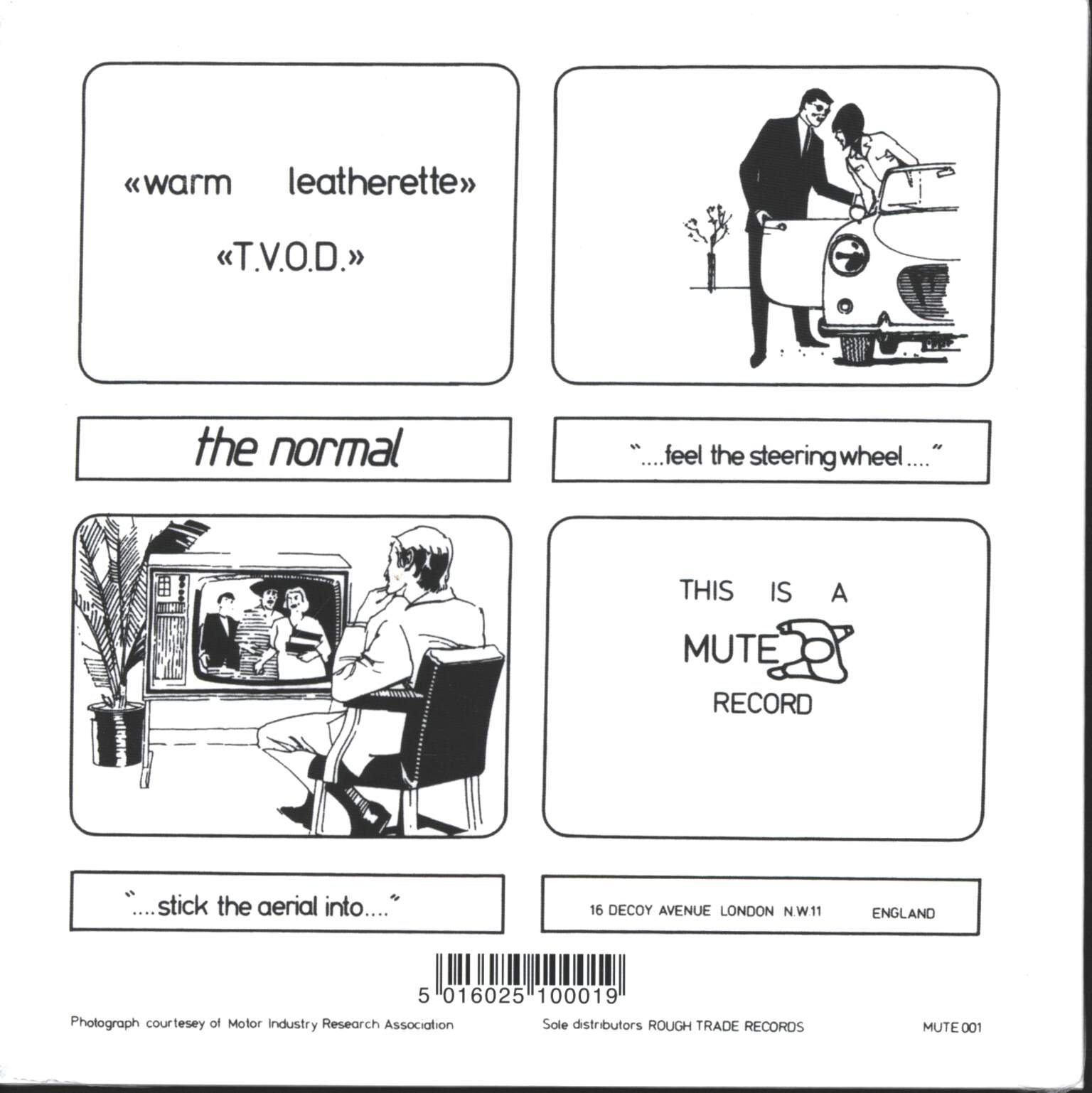The Normal: T.V.O.D. / Warm Leatherette, 1×7" Single (Vinyl)