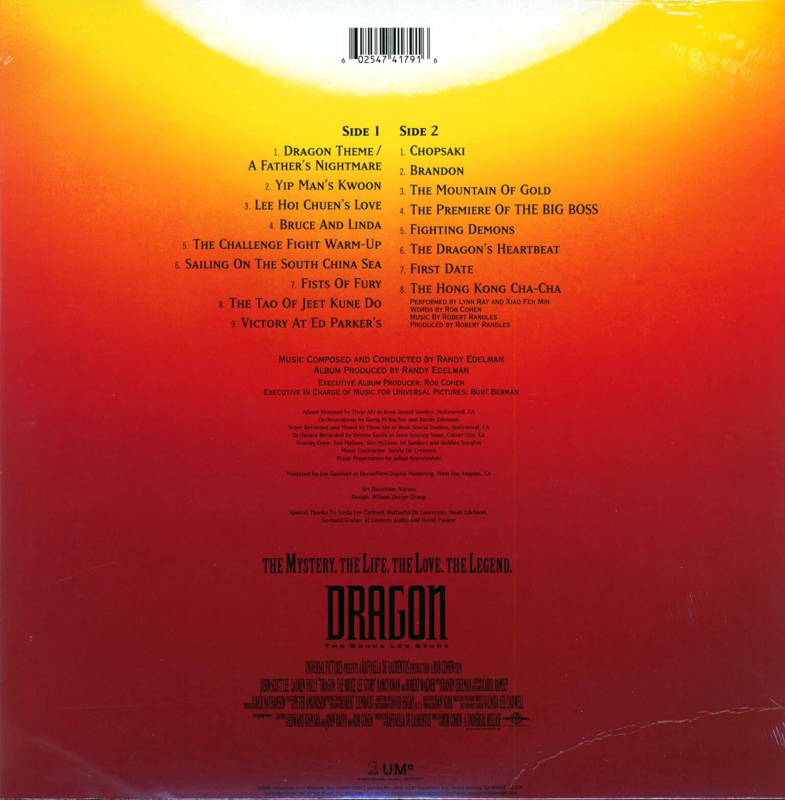 Randy Edelman: Dragon: The Bruce Lee Story (Music From The Original Motion Picture Soundtrack), 1×LP (Vinyl)