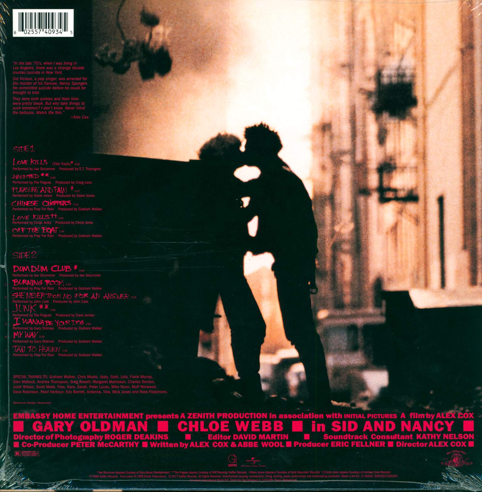 Various: Sid And Nancy: Love Kills (Music From The Motion Picture Soundtrack), 1×LP (Vinyl)