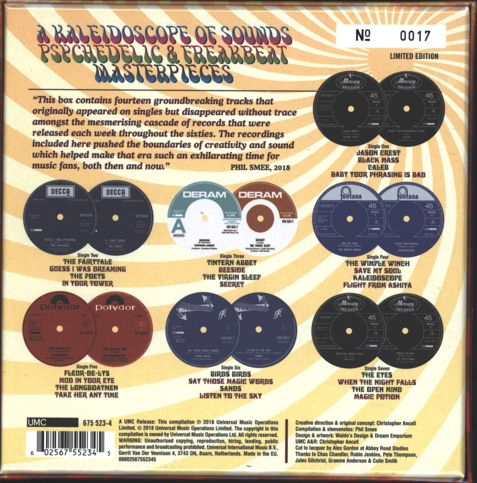 Various: A Kaleidoscope Of Sounds: Psychedelic & Freakbeat Masterpieces, 7×7" Single (Vinyl)