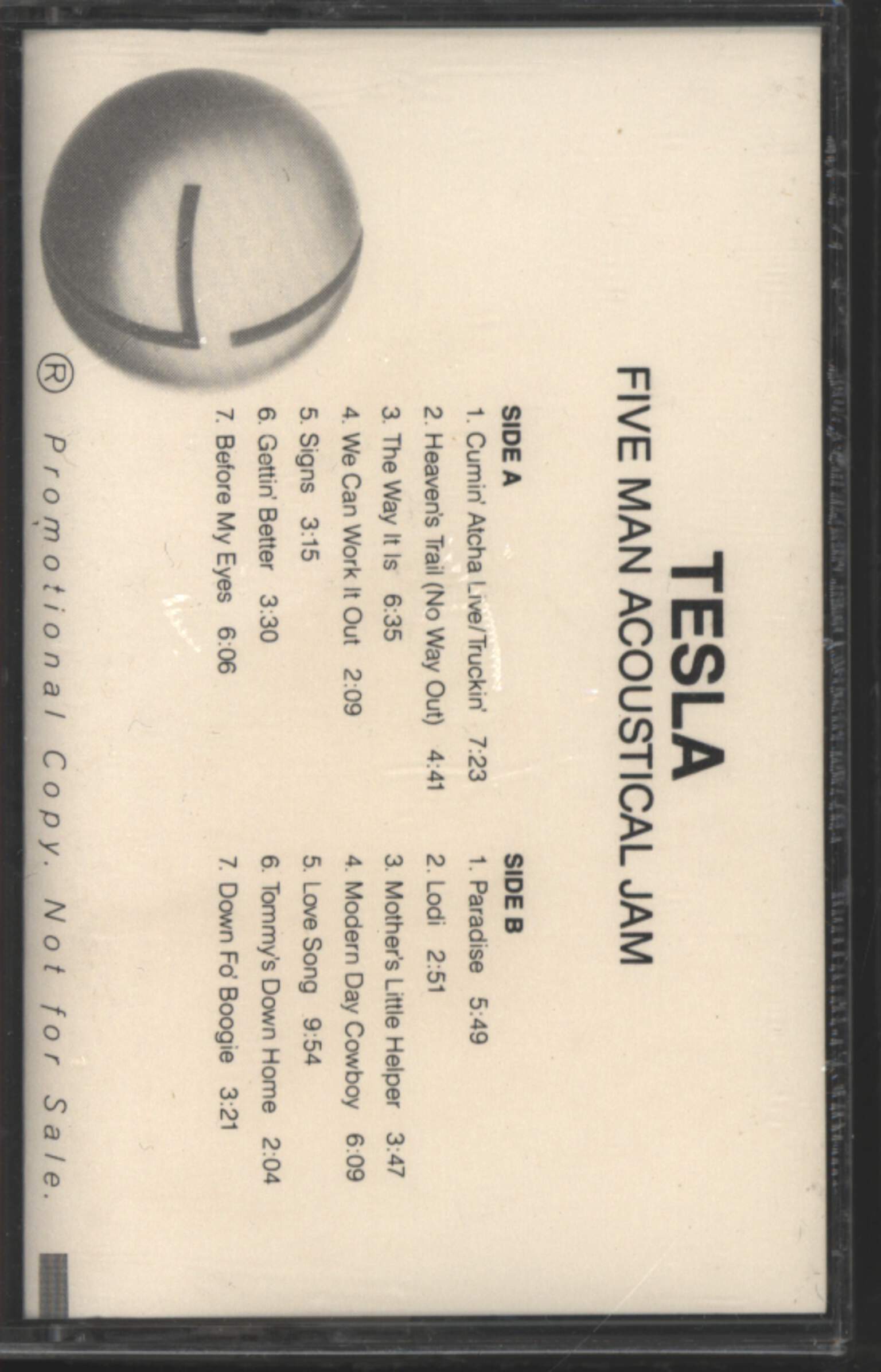 Tesla: Five Man Acoustical Jam, 1×Tape
