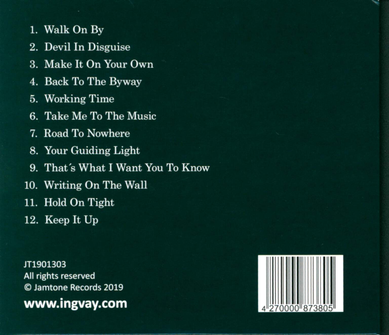 Ingvay: Keep It Up, 1×CD