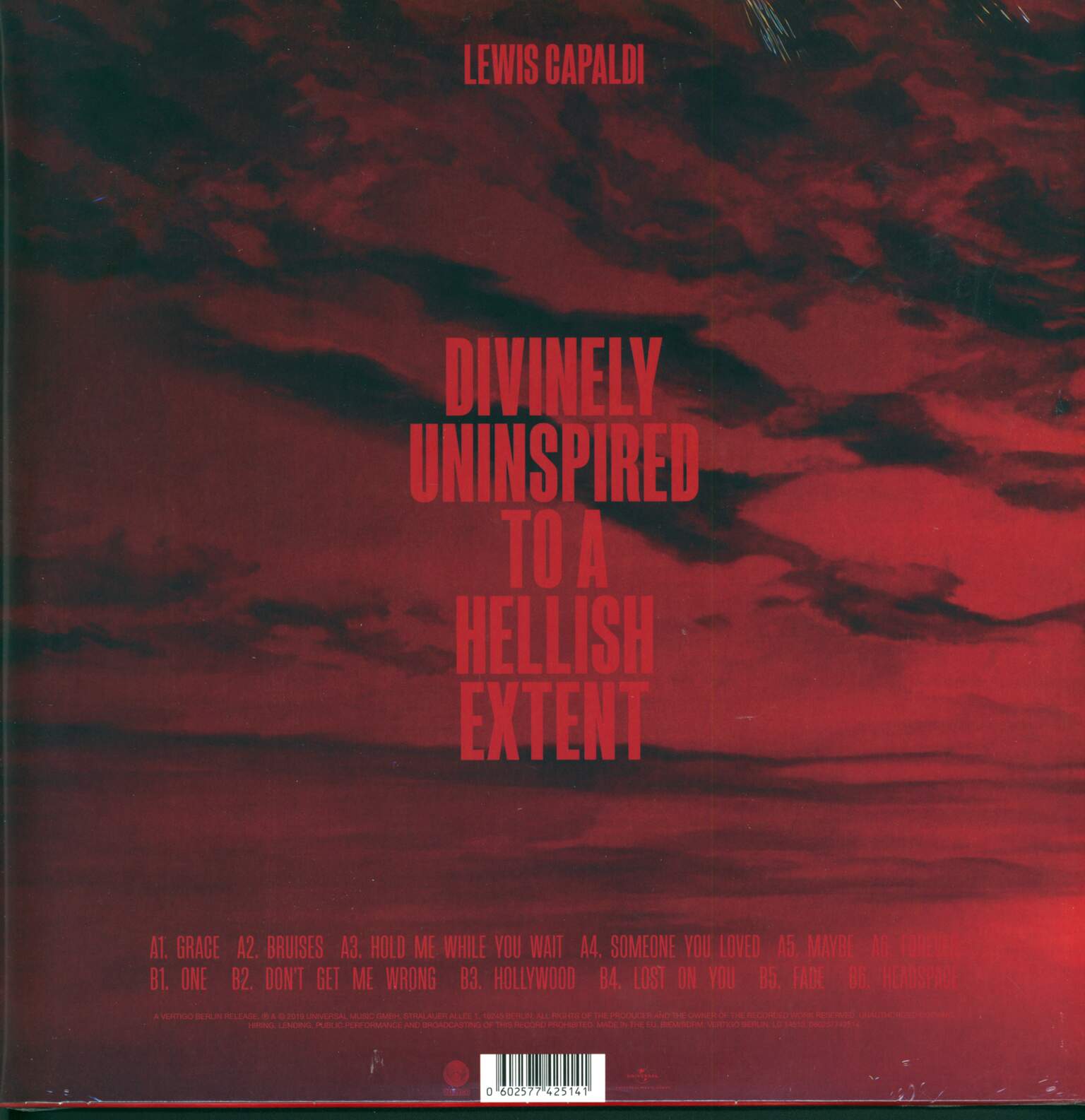 Lewis Capaldi: Divinely Uninspired To A Hellish Extent, 1×LP (Vinyl)