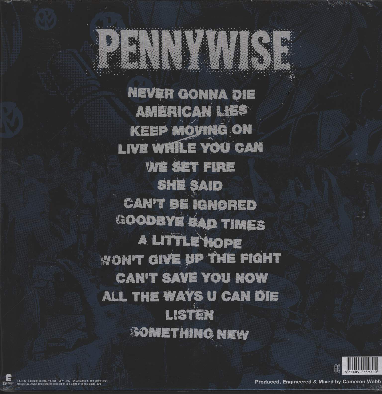 Pennywise: Never Gonna Die, 1×LP (Vinyl)