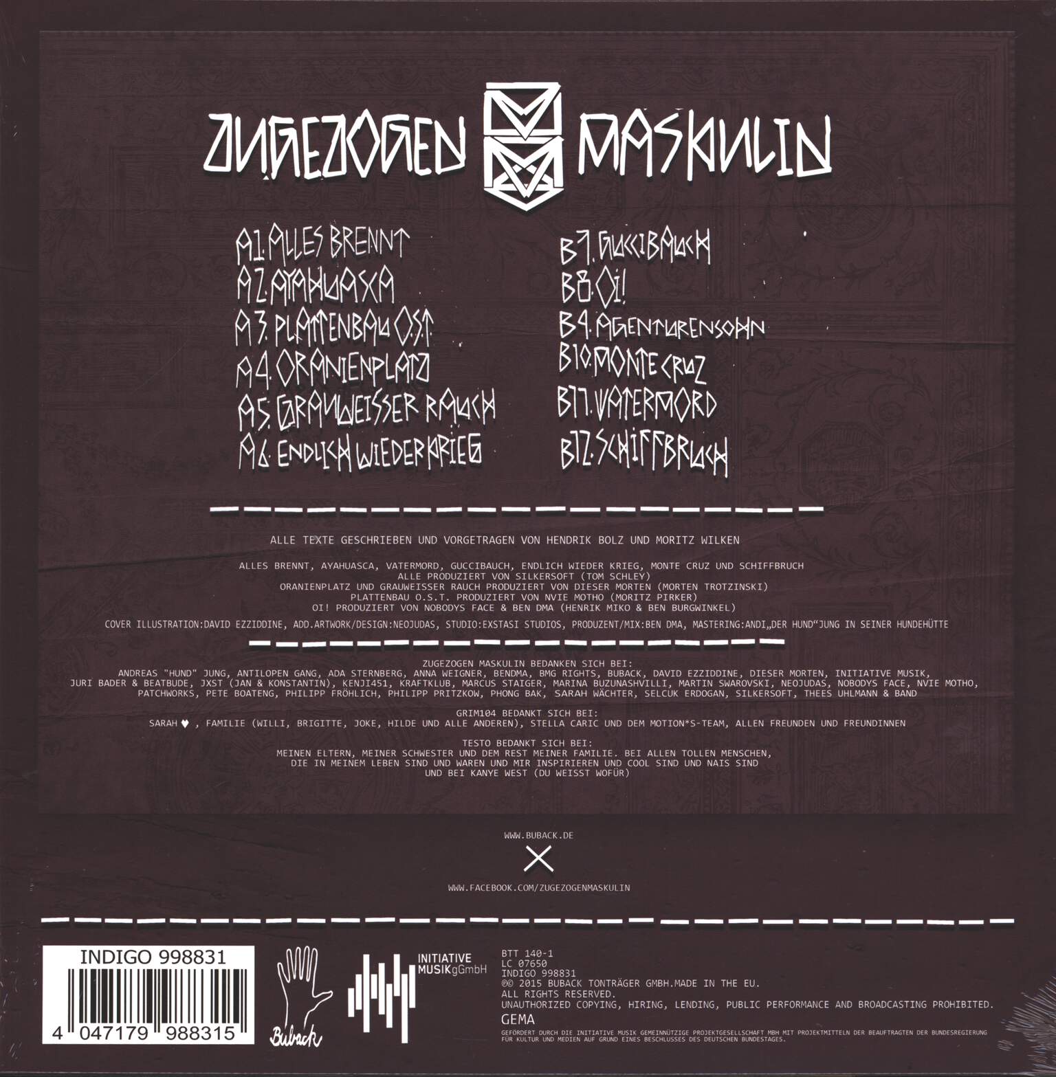 Zugezogen Maskulin: Alles Brennt, 1×LP (Vinyl), 1×CD
