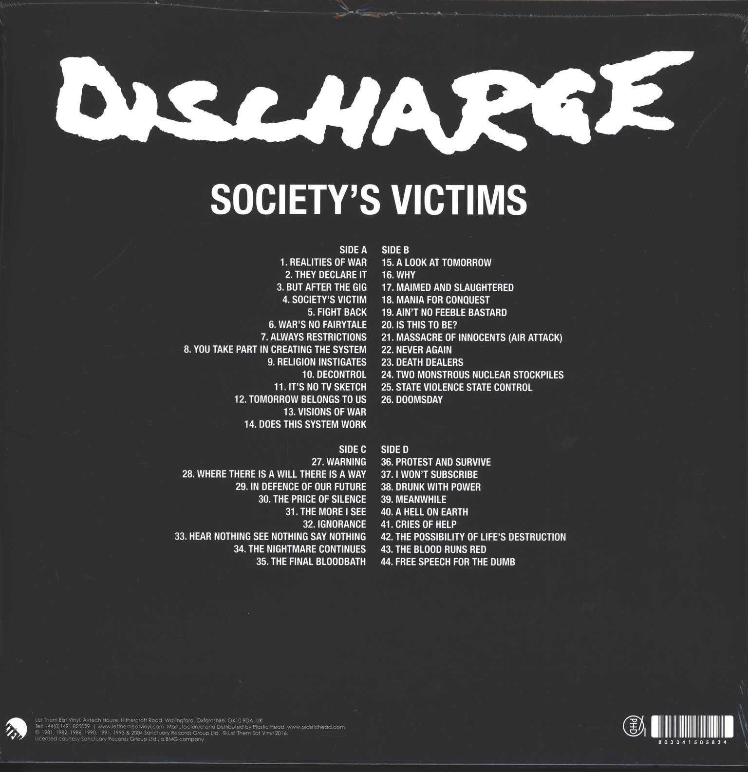 Discharge: Society's Victims, Volume 1, 2×LP (Vinyl)