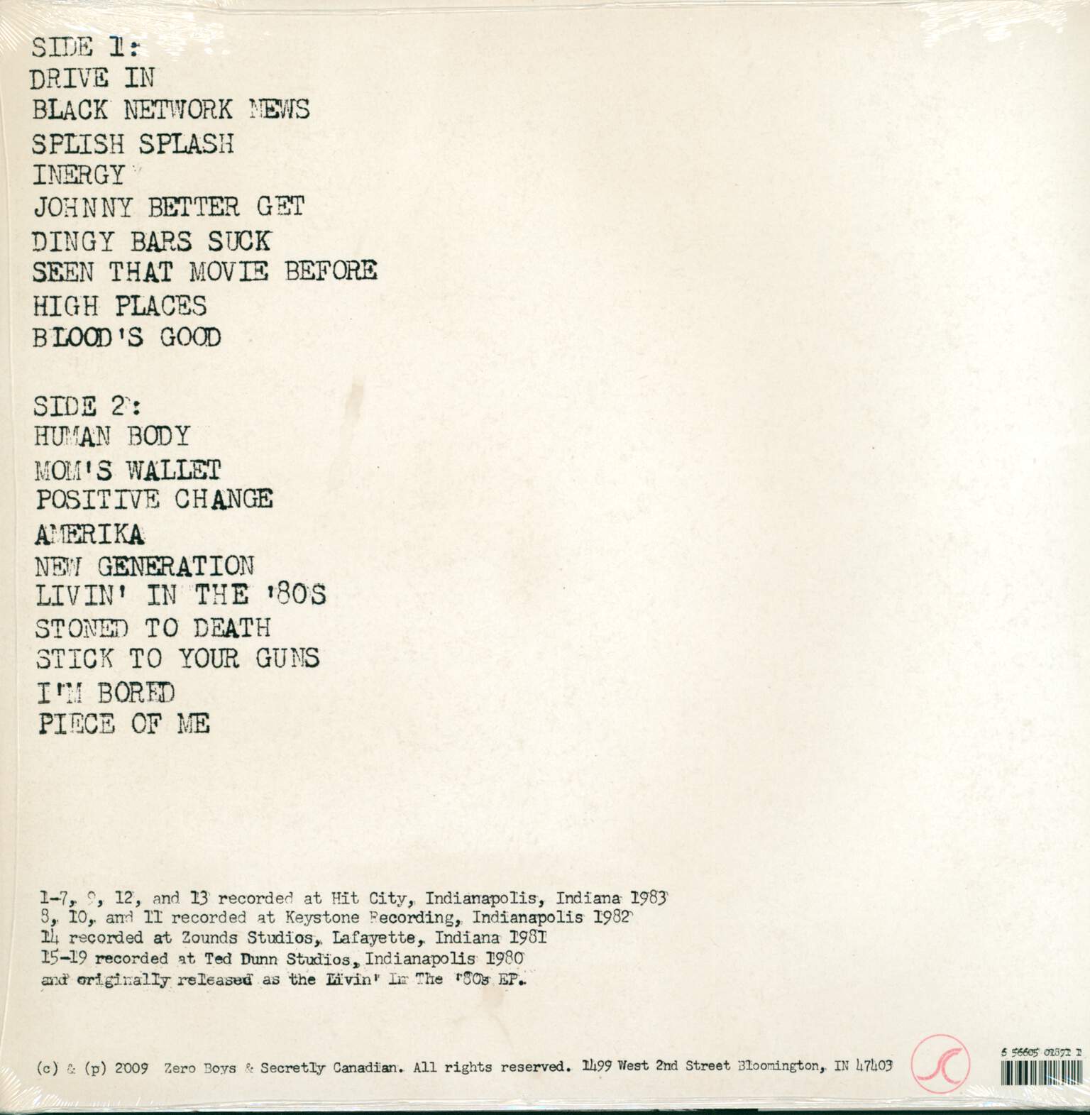 Zero Boys: History Of, 1×LP (Vinyl)