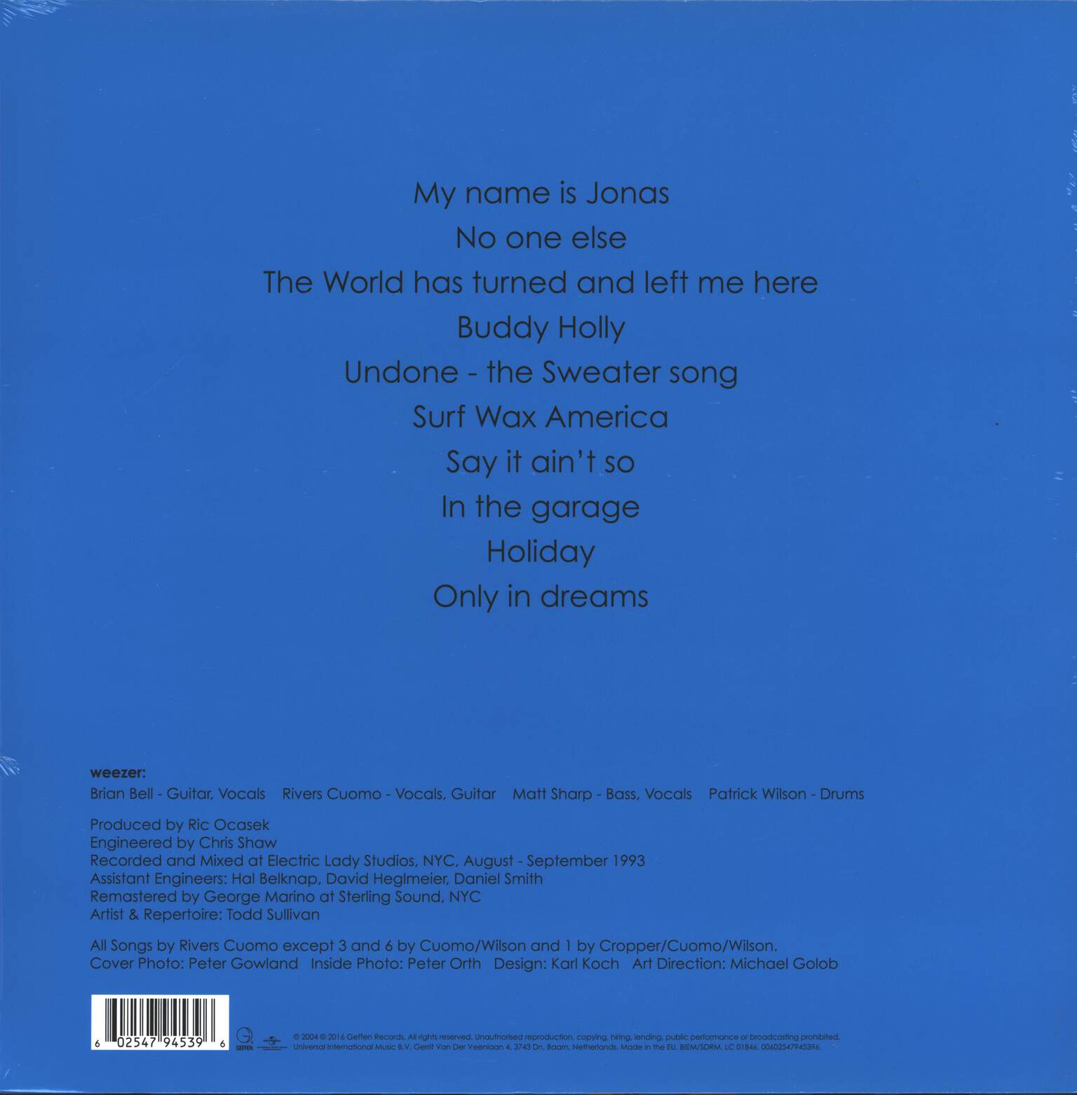 Weezer: Weezer (Blue Album), 1×LP (Vinyl)