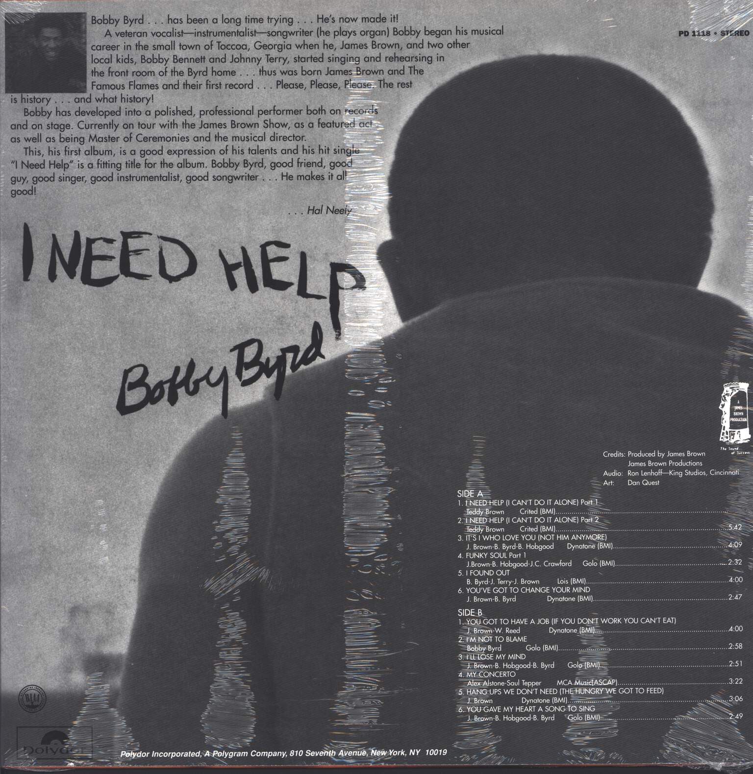 Bobby Byrd: I Need Help (Live On Stage), 1×LP (Vinyl)