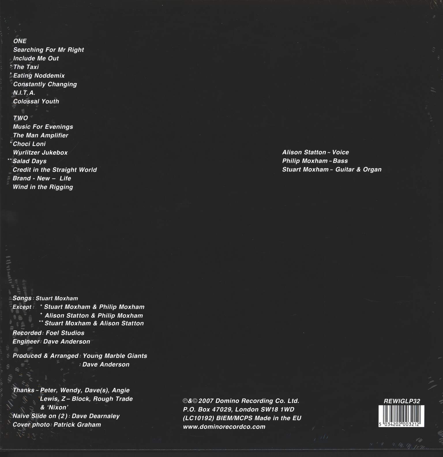 Young Marble Giants: Colossal Youth, 1×LP (Vinyl)
