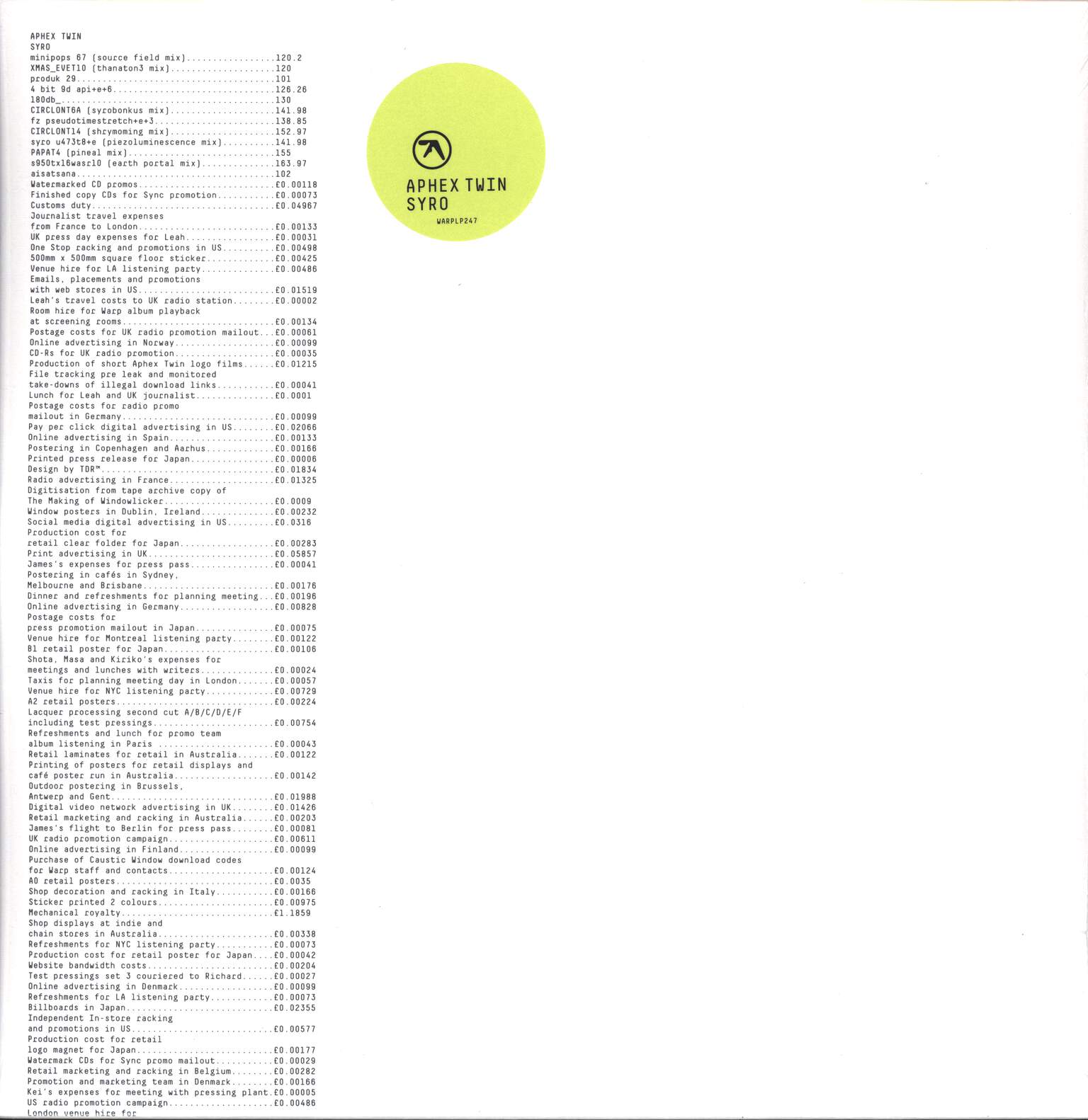 Aphex Twin: Syro, 3×LP (Vinyl)