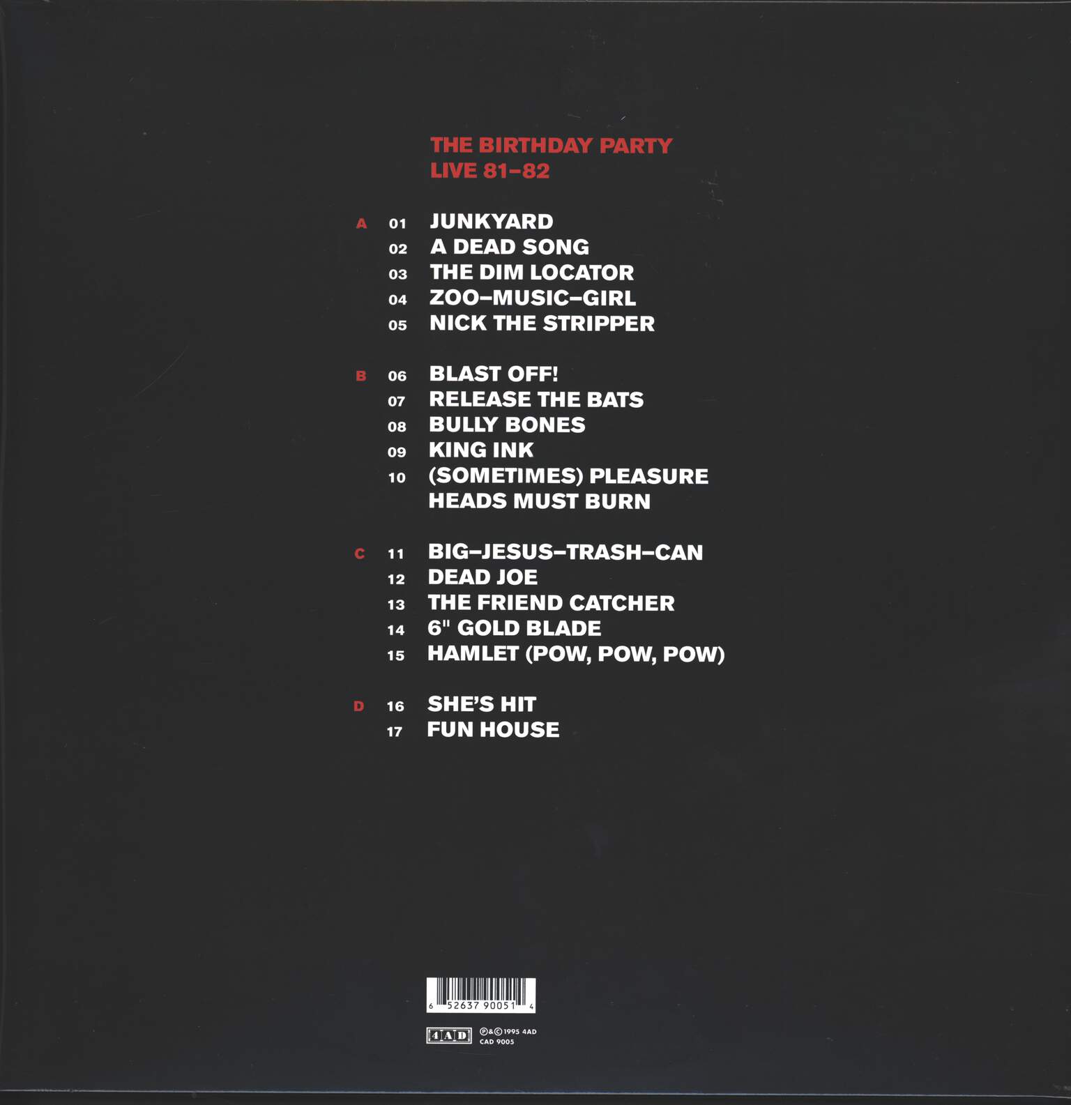 The Birthday Party: Live 81-82, 1×CD, 2×LP (Vinyl)