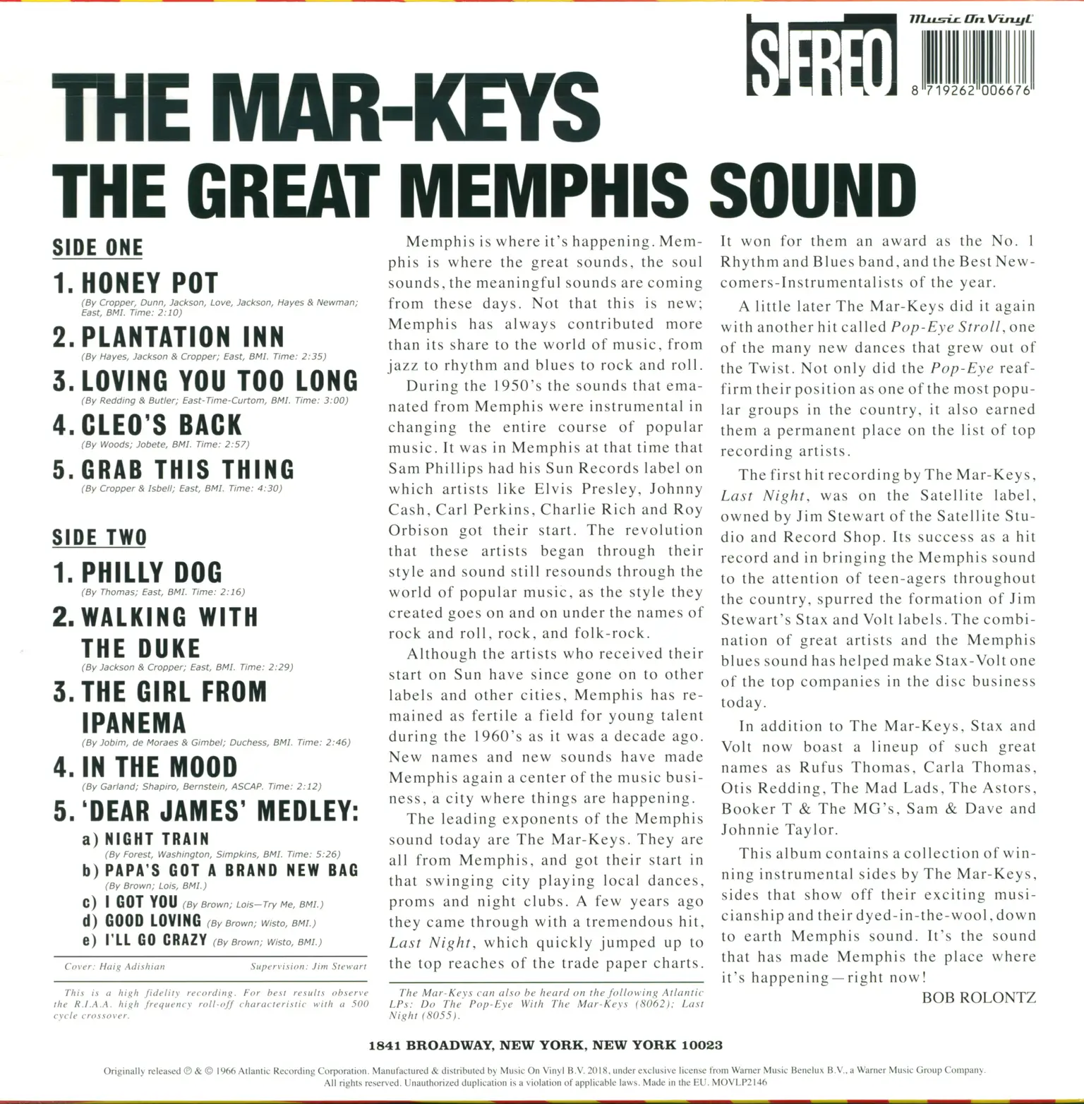 The Mar-Keys: The Great Memphis Sound, 1×LP (Vinyl)