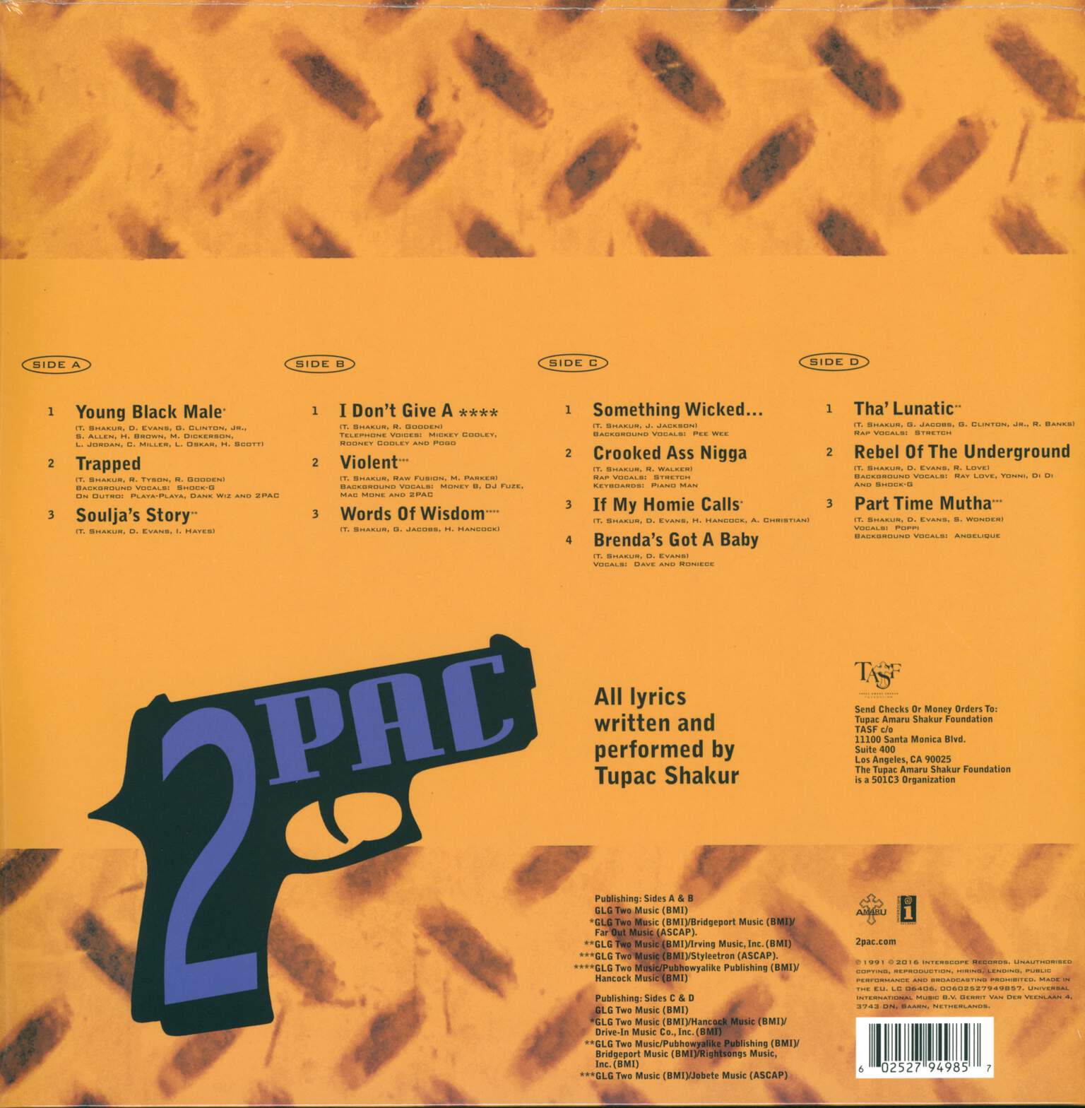 2pac: 2Pacalypse Now, 2×LP (Vinyl)