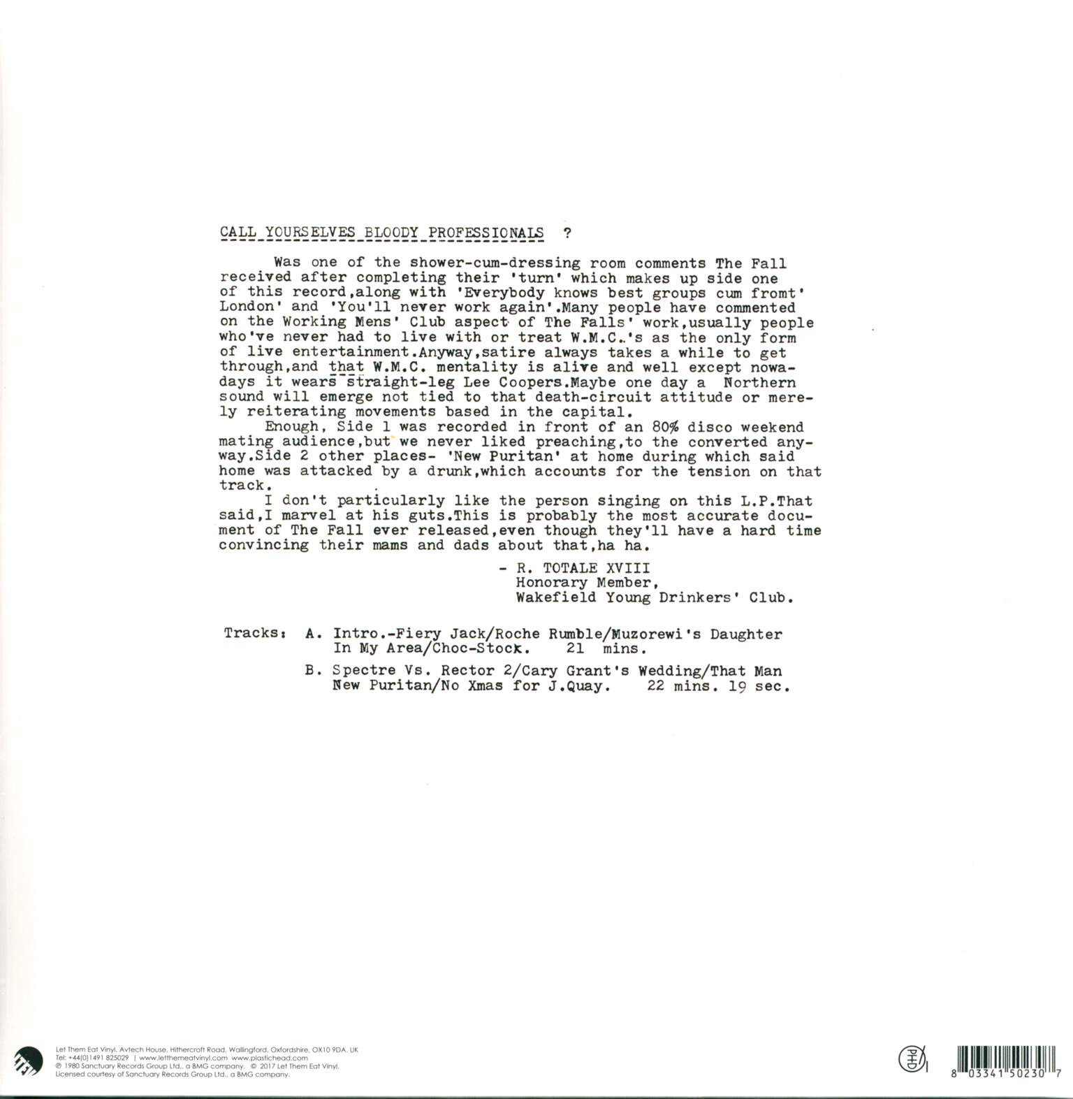 The Fall: Totale's Turns (It's Now Or Never), 1×LP (Vinyl)