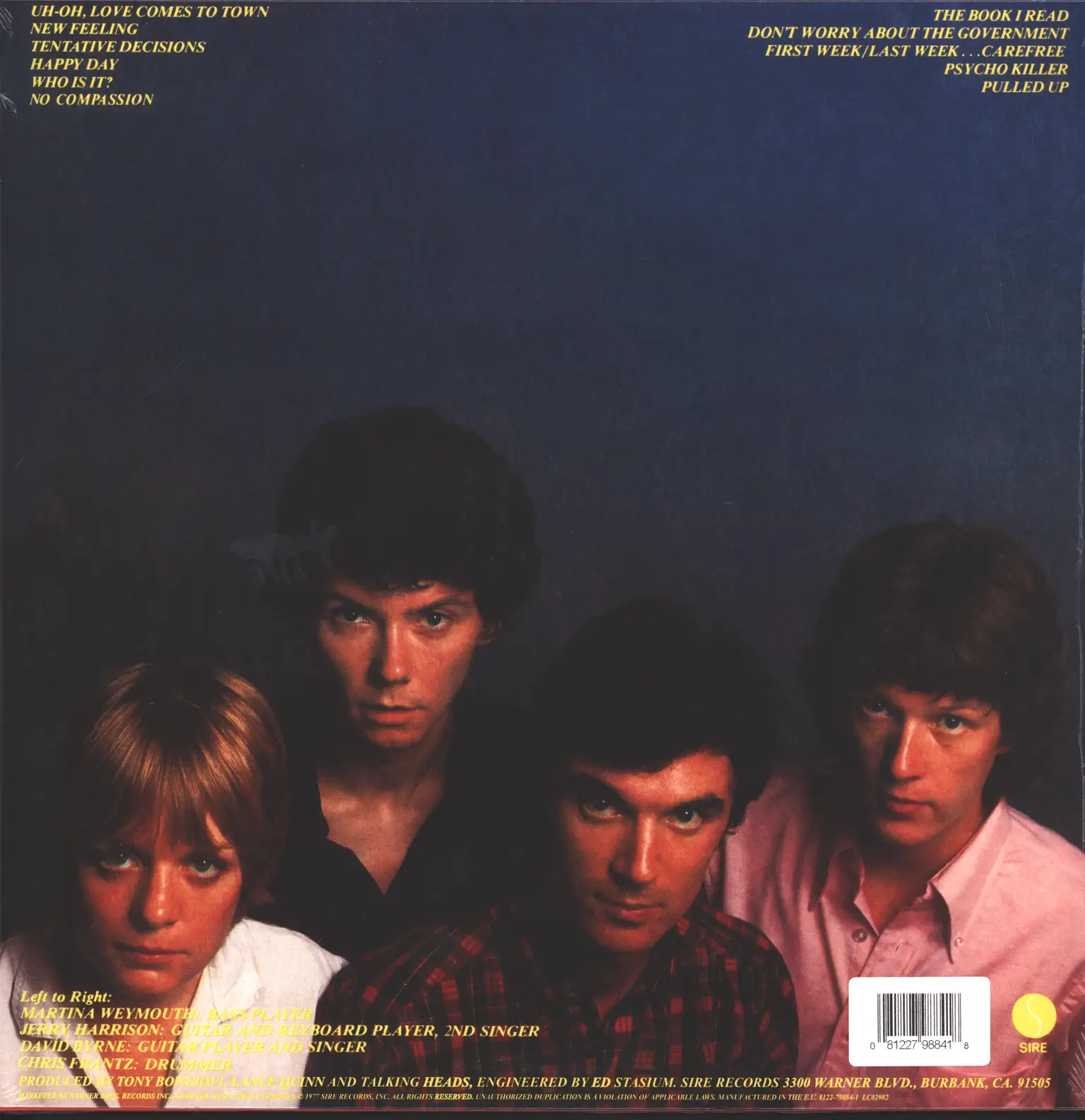 Talking Heads: Talking Heads: 77, 1×LP (Vinyl)