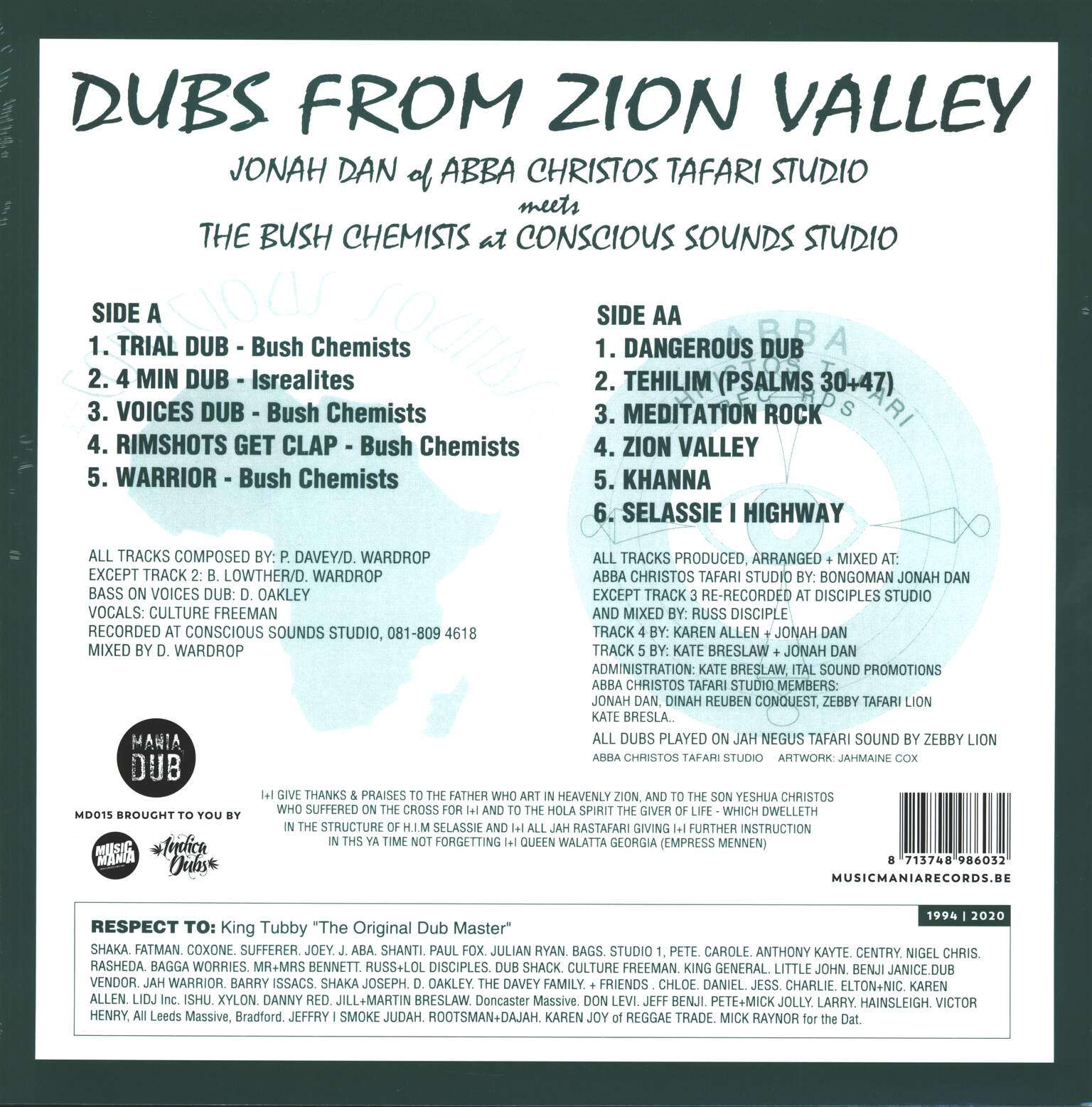 Jonah Dan: Dubs From Zion Valley, 1×LP (Vinyl)