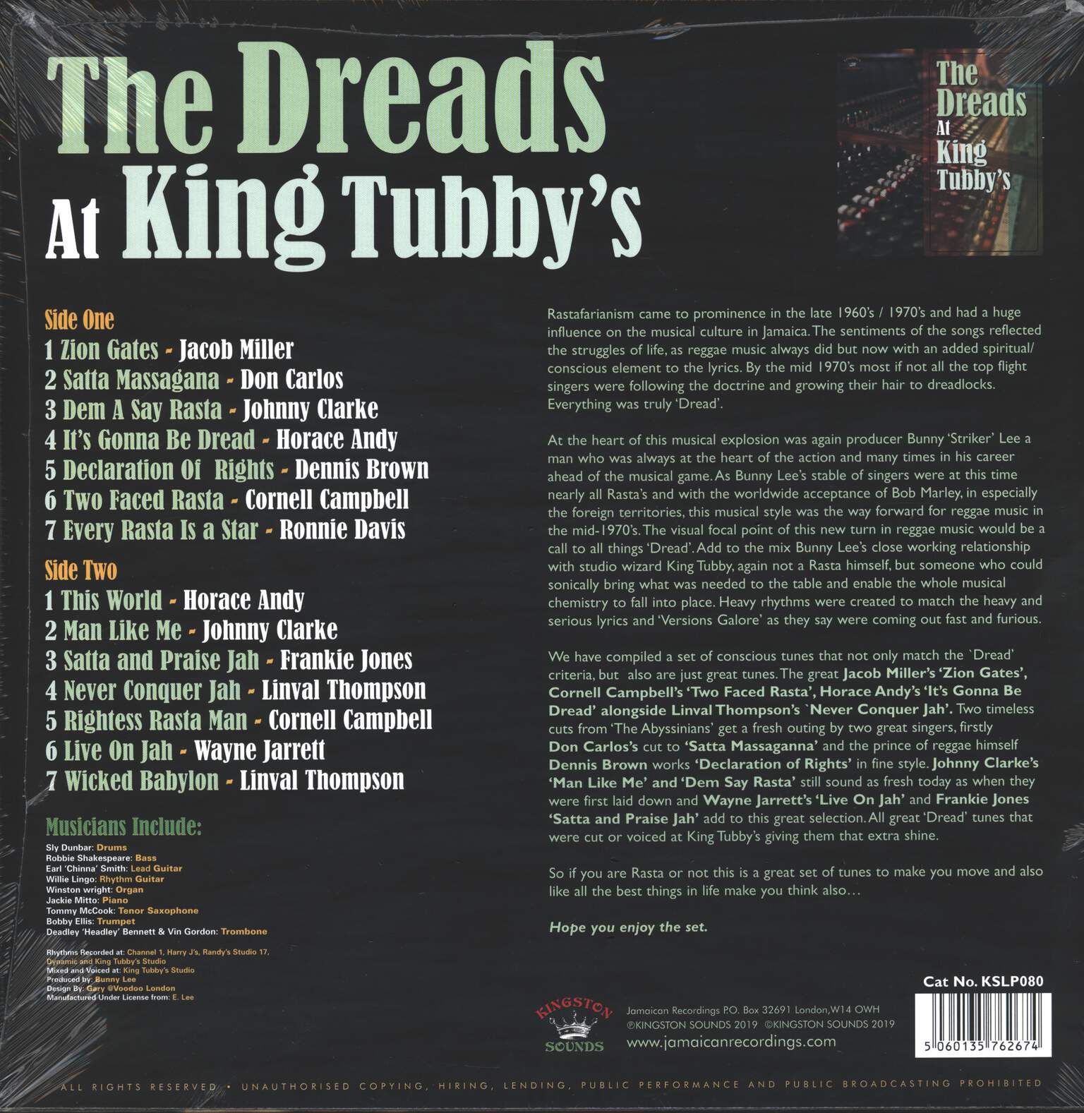 Various: The Dreads At King Tubby's, 1×LP (Vinyl)