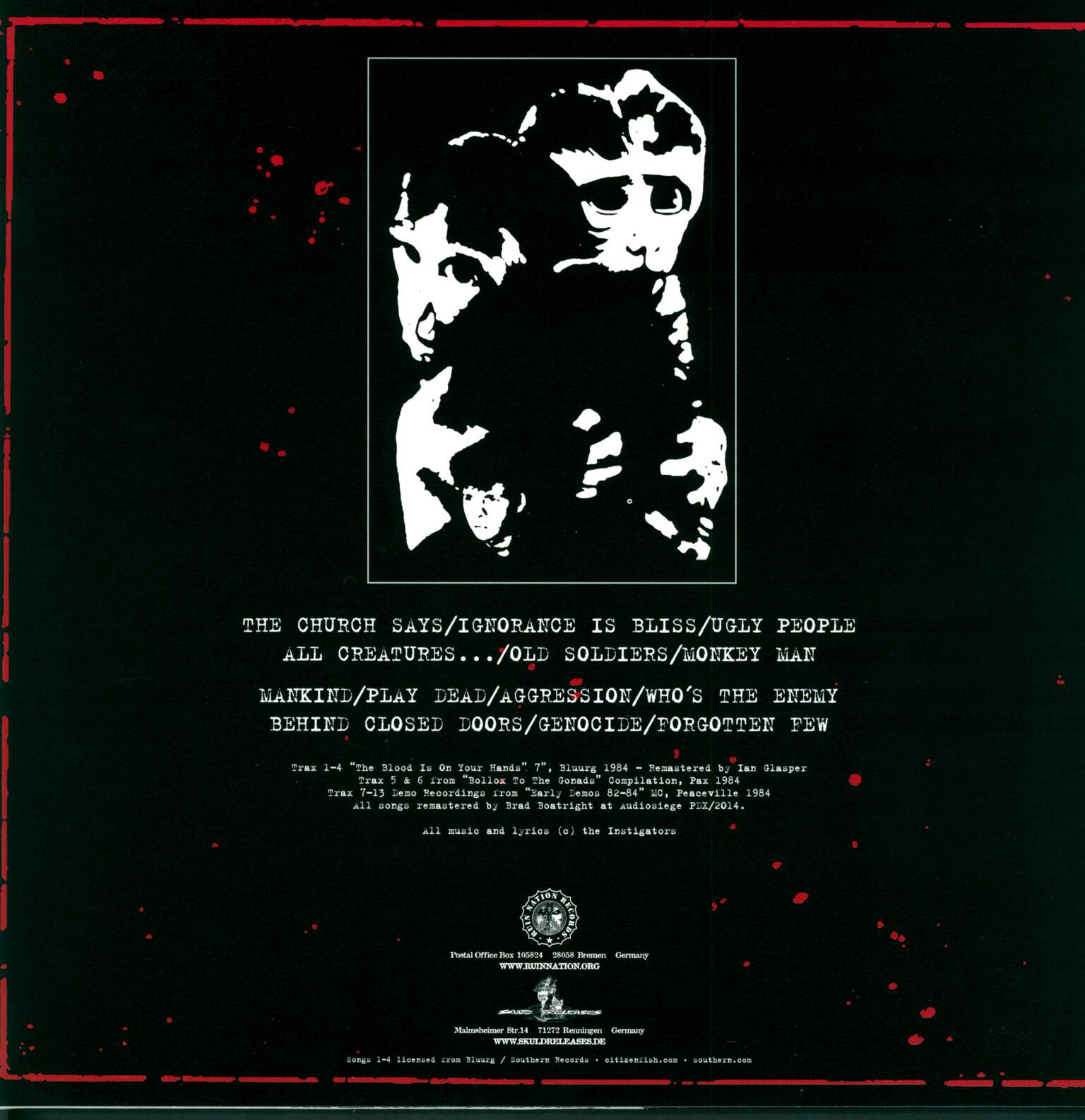 Instigators: The Blood Is On Your Hands, 1×LP (Vinyl)
