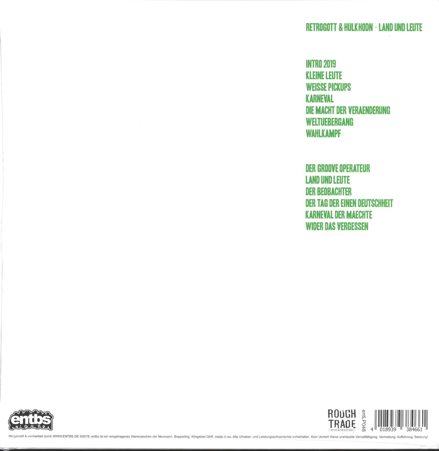 Retrogott Und Hulk Hodn: Land Und Leute, 1×LP (Vinyl)