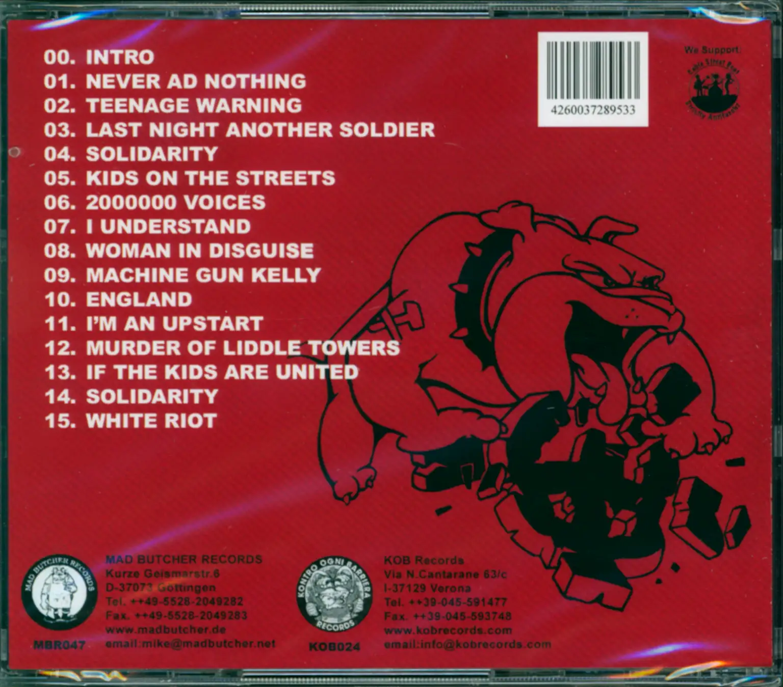 Angelic Upstarts: Anthems Against Scum, 1×CD