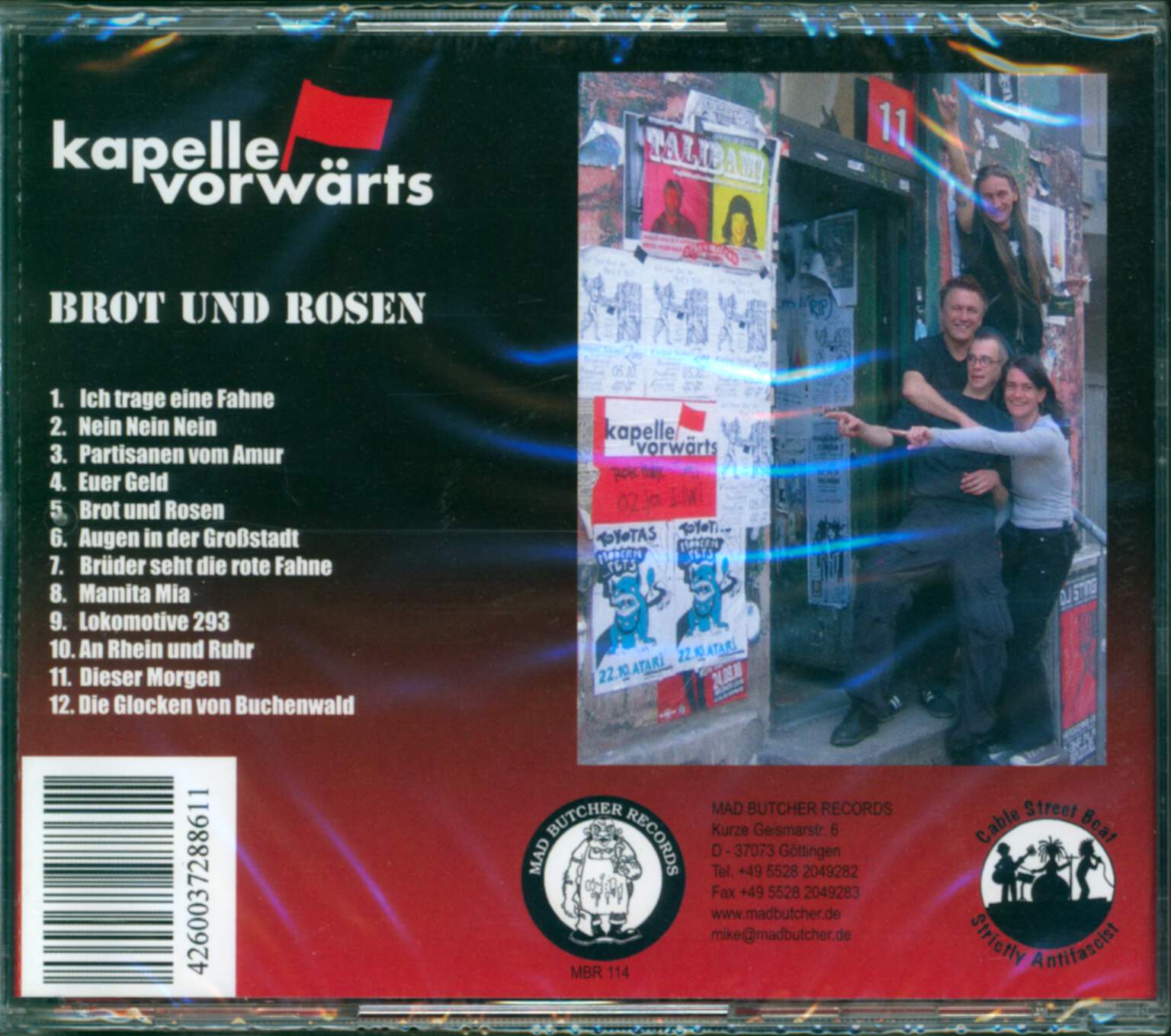 Kapelle Vorwärts: Brot Und Rosen, 1×CD