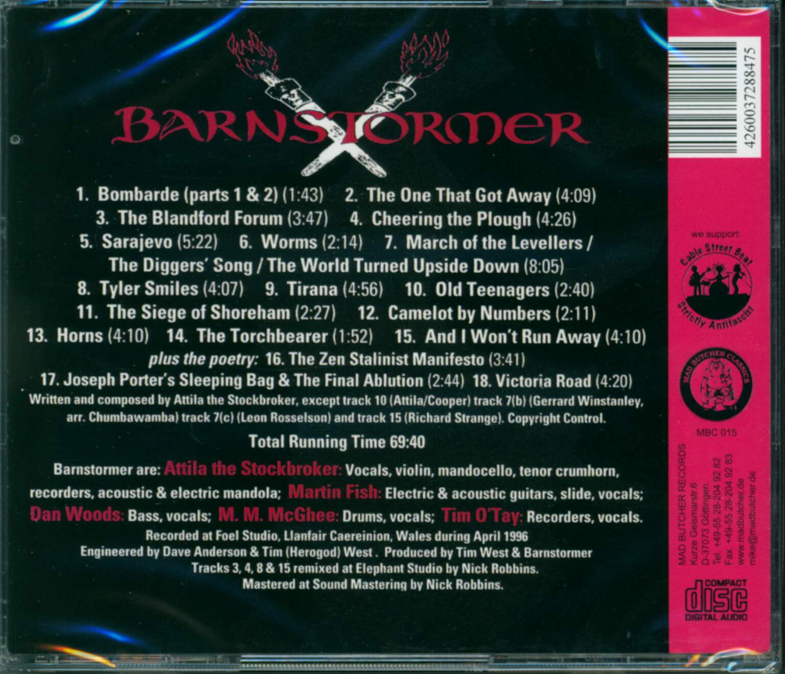 Attila The Stockbroker's Barnstormer: The Siege Of Shoreham, 1×CD
