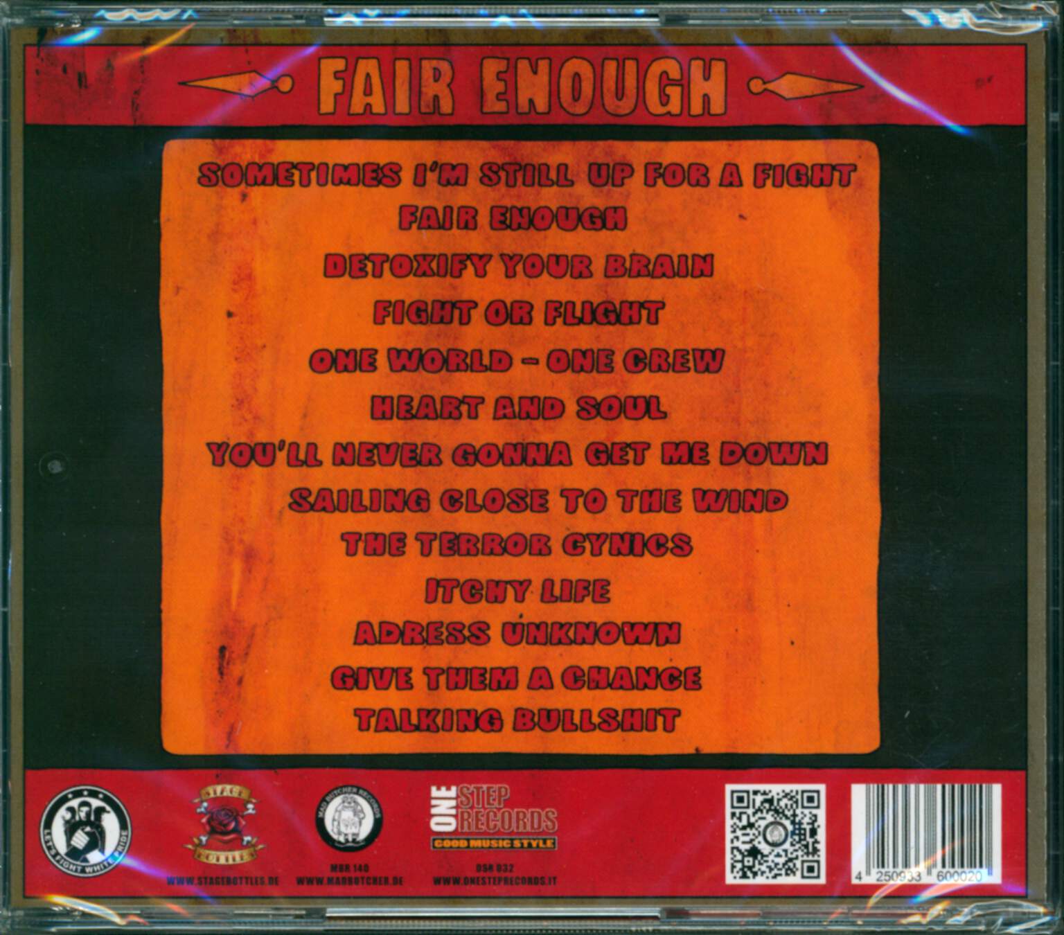 Stage Bottles: Fair Enough, 1×CD