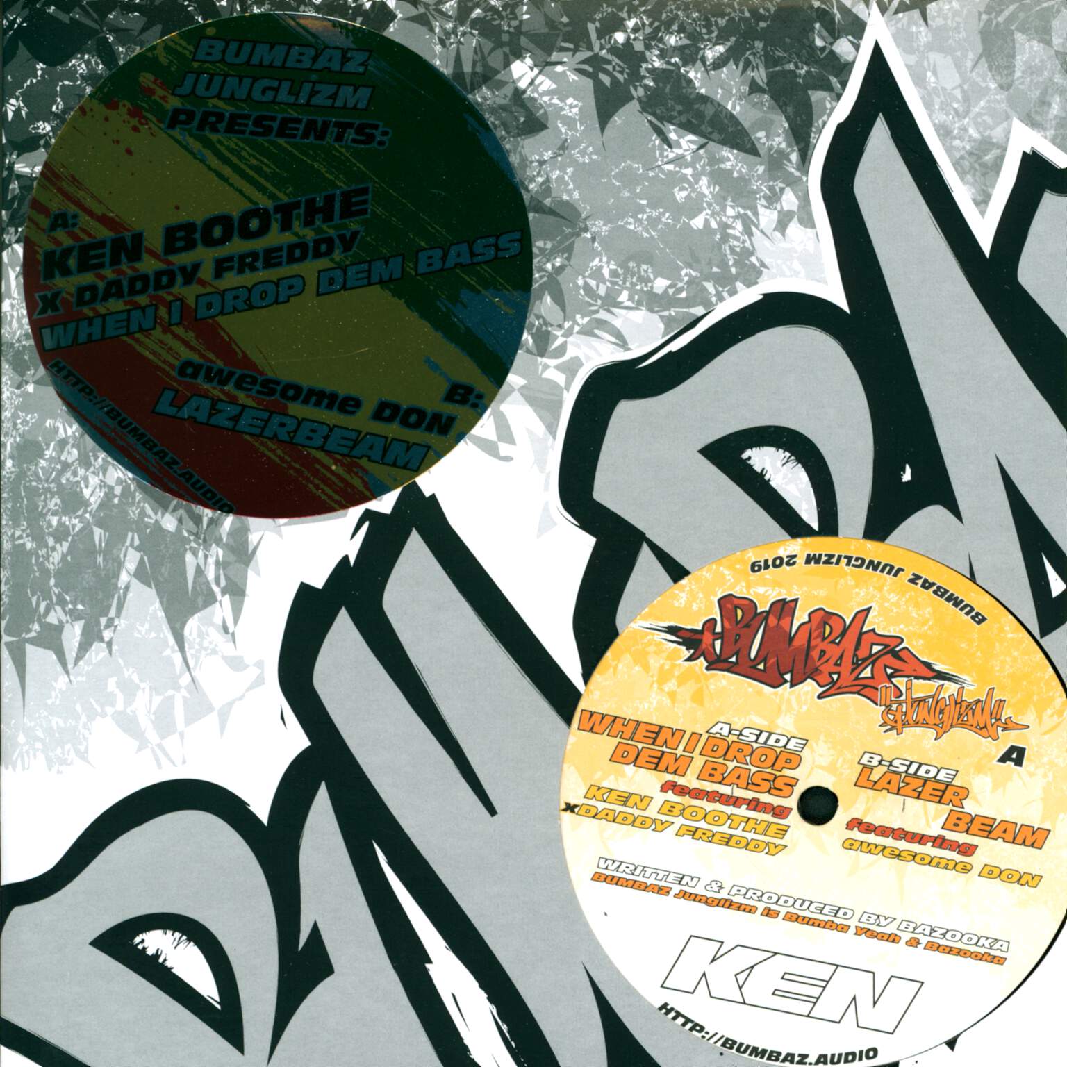 BUMBAZ Junglizm: When I Drop Dem Bass / Lazer Beam, 1×12" Maxi Single (Vinyl)