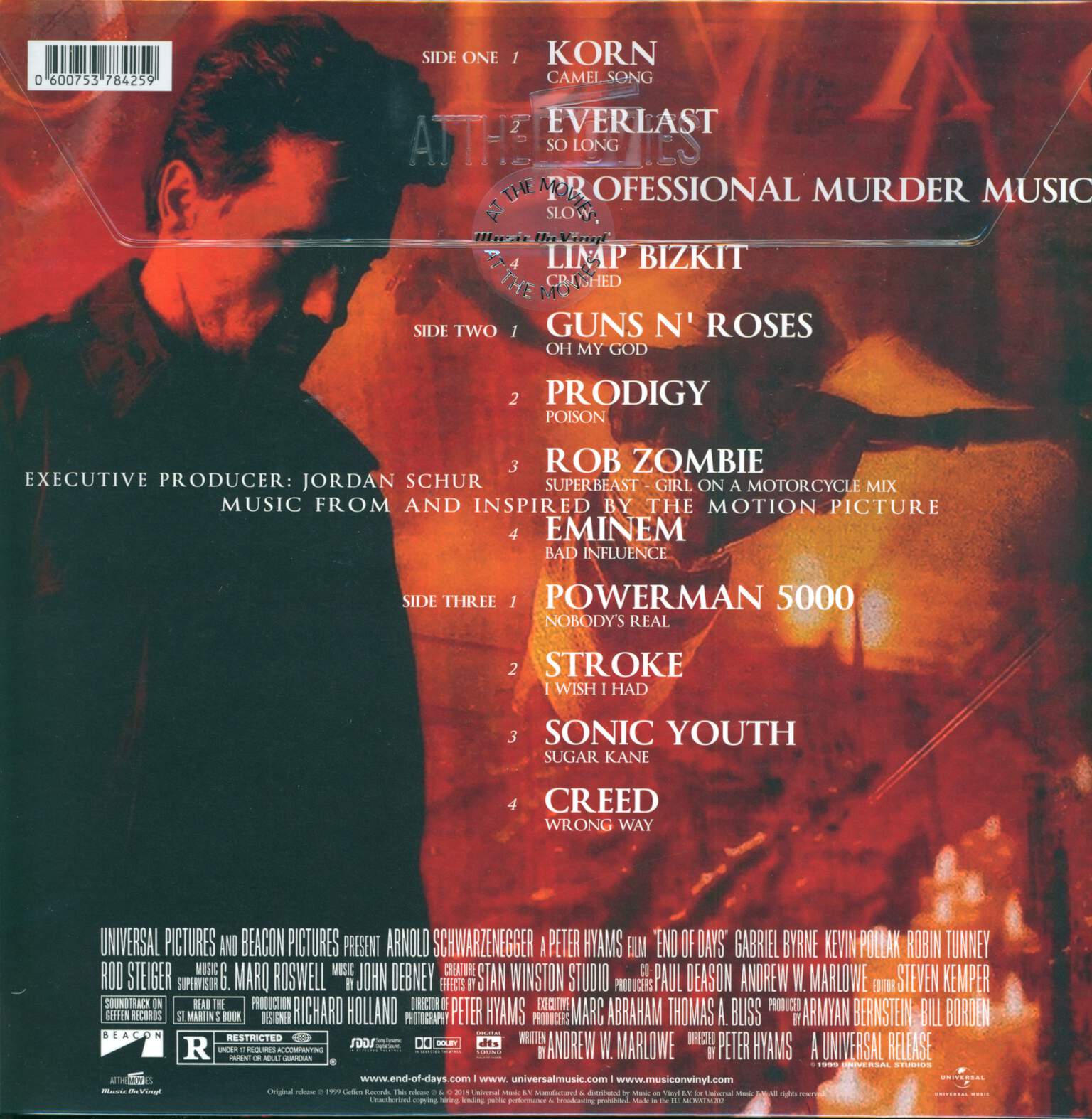 Various: End Of Days (Music From And Inspired By The Motion Picture), 1×LP (Vinyl), 1×LP (Vinyl)