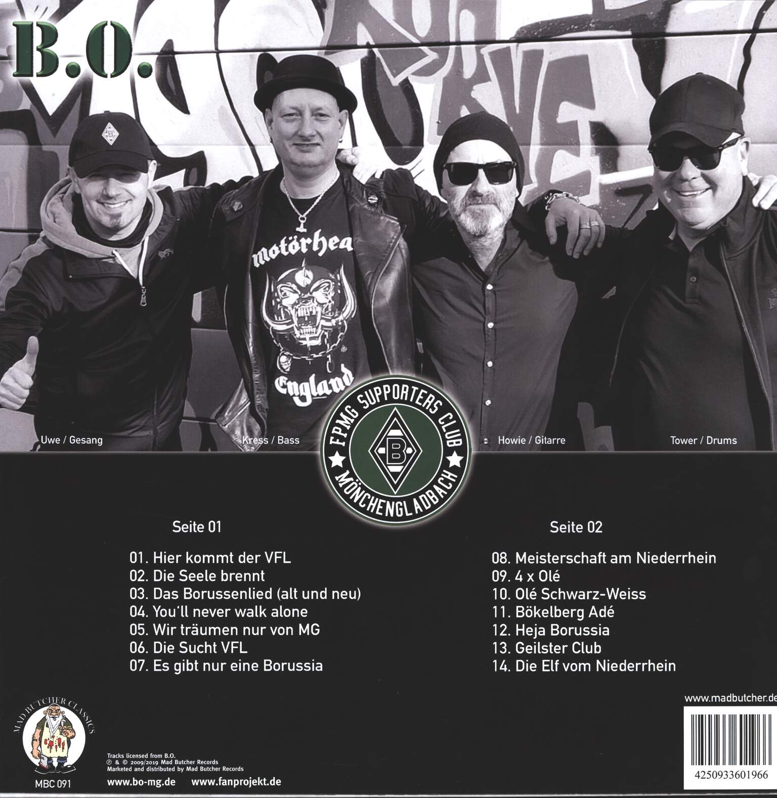 B.O.: Die Elf Vom Niederrhein, 1×LP (Vinyl)