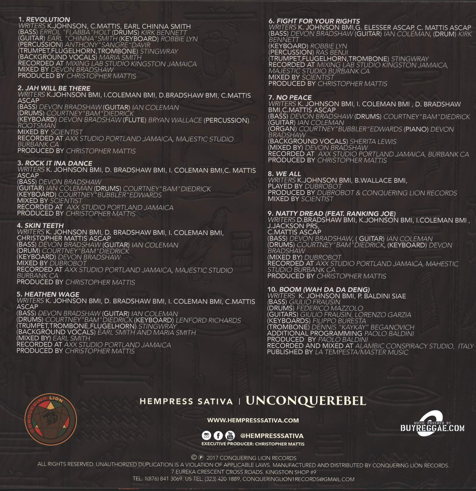 Hempress Sativa: Unconquerebel, 1×LP (Vinyl)