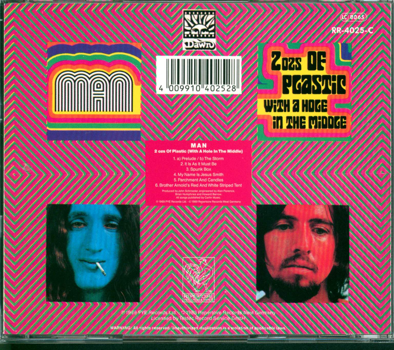 Man: 2 Ozs Of Plastic With A Hole In The Middle, 1×CD