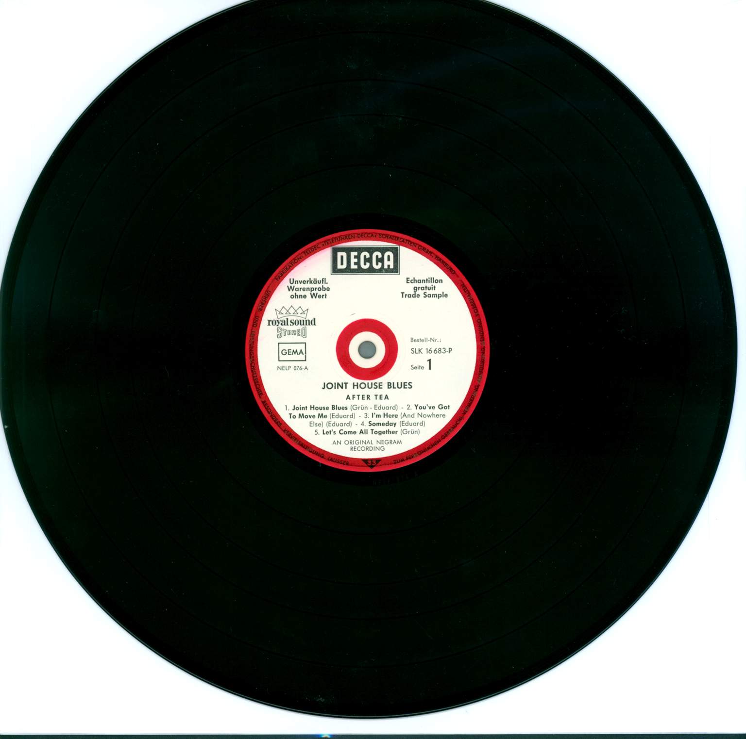 After Tea: Jointhouse Blues, 1×LP (Vinyl)