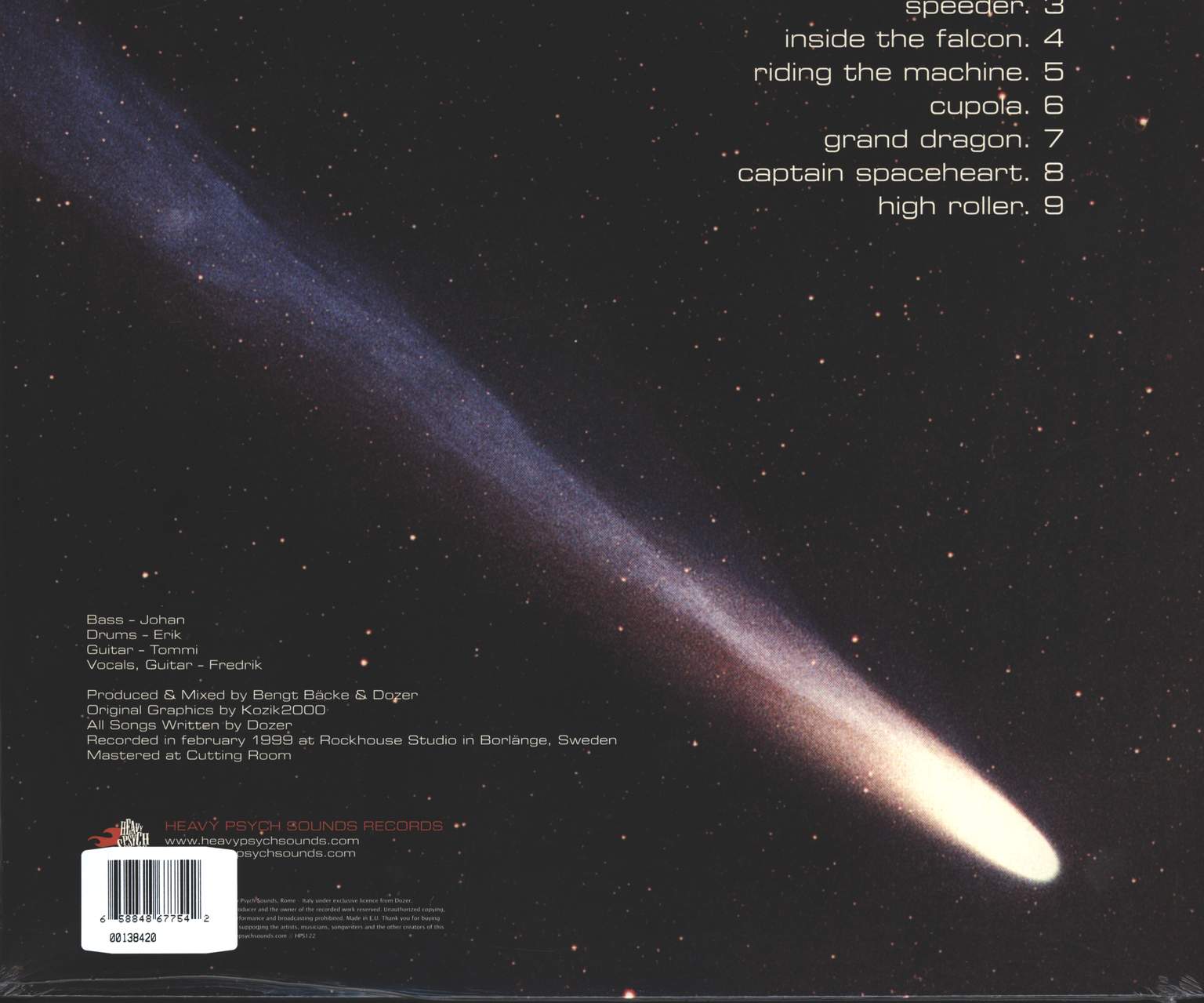Dozer: In The Tail Of A Comet, 1×LP (Vinyl)