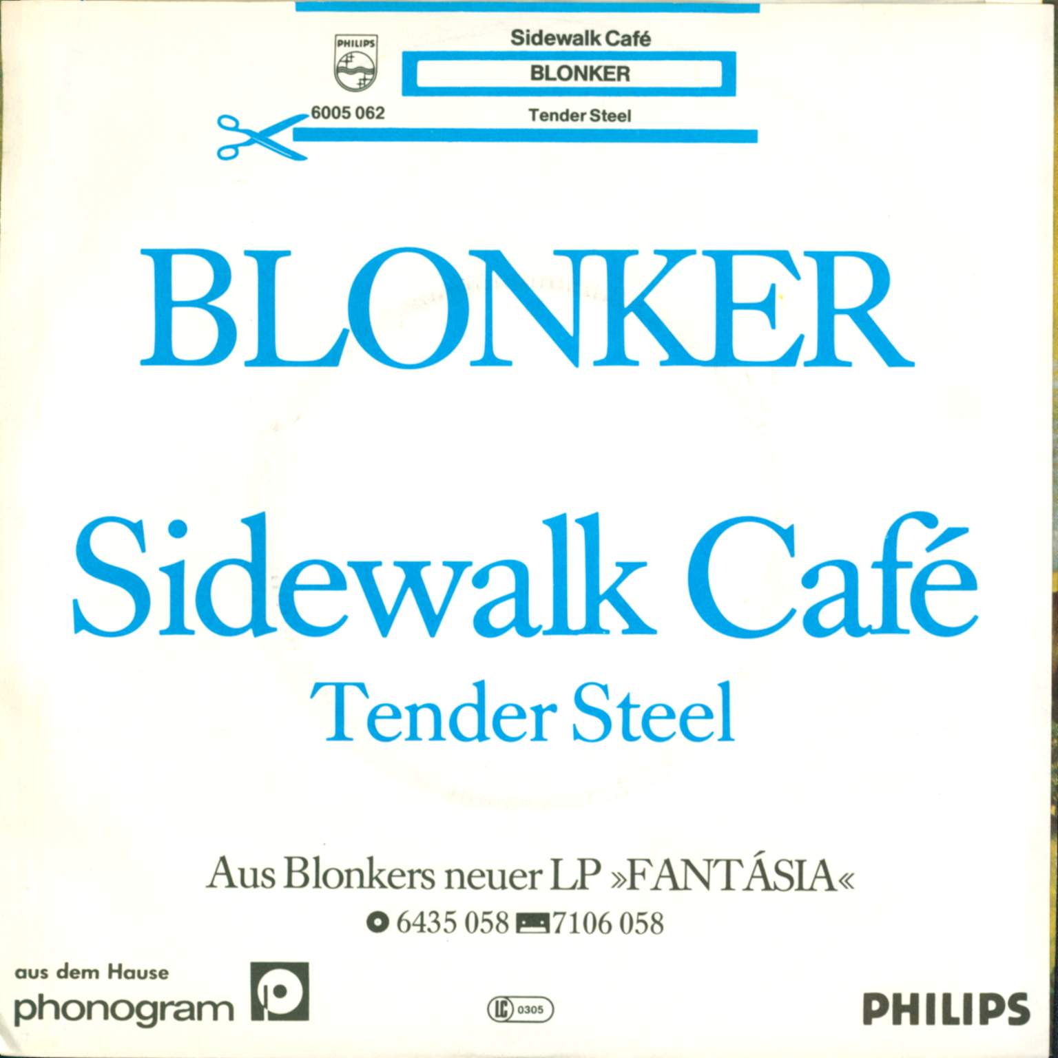 Blonker: Sidewalk Café, 1×7" Single (Vinyl)