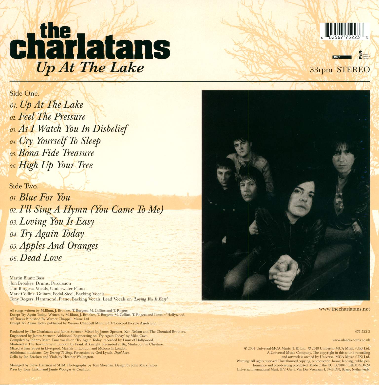 The Charlatans: Up At The Lake, 1×LP (Vinyl)