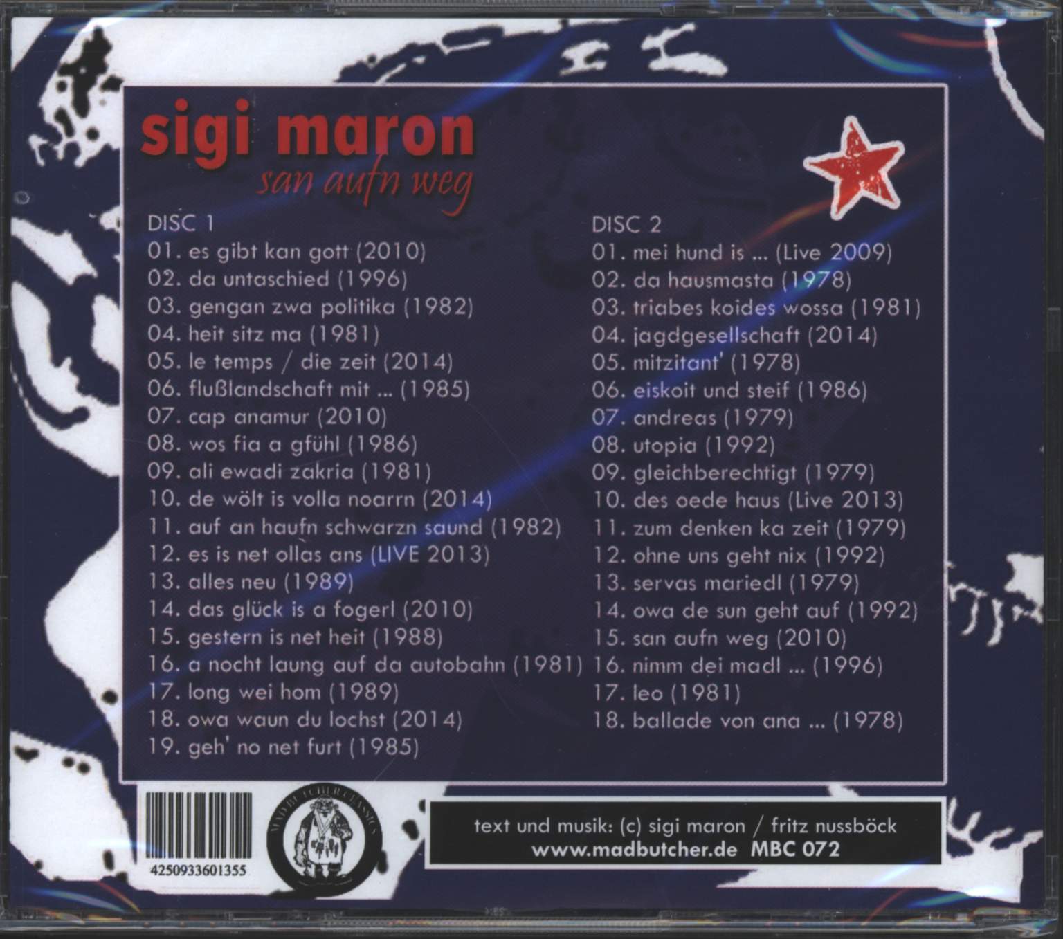 Sigi Maron: San Aufn Weg, 2×CD