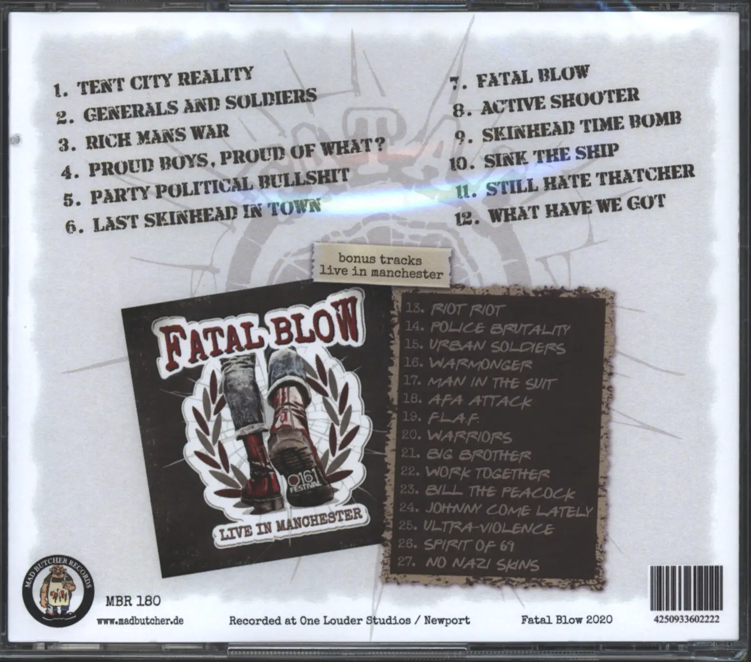 Fatal Blow: Generals & Soldiers, 1×CD