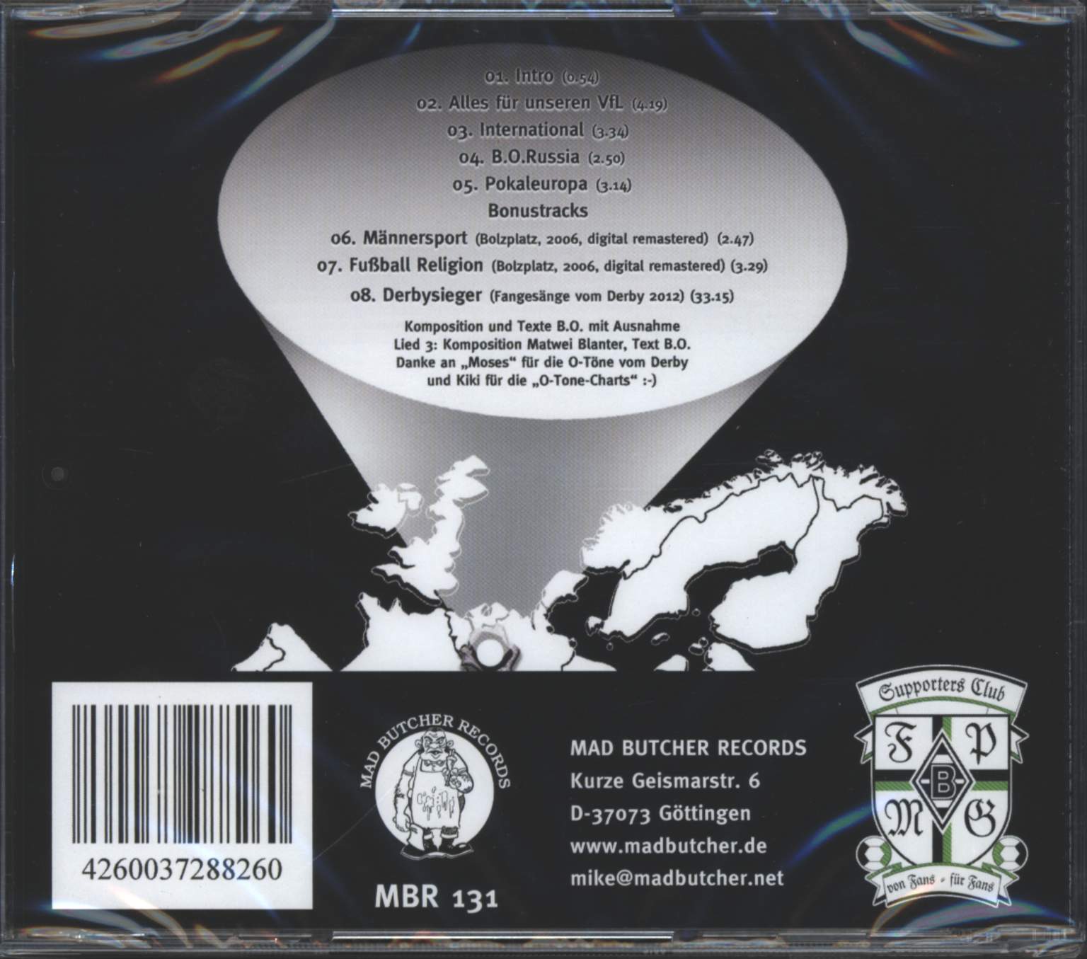 B.O.: Pokaleuropa, 1×CD